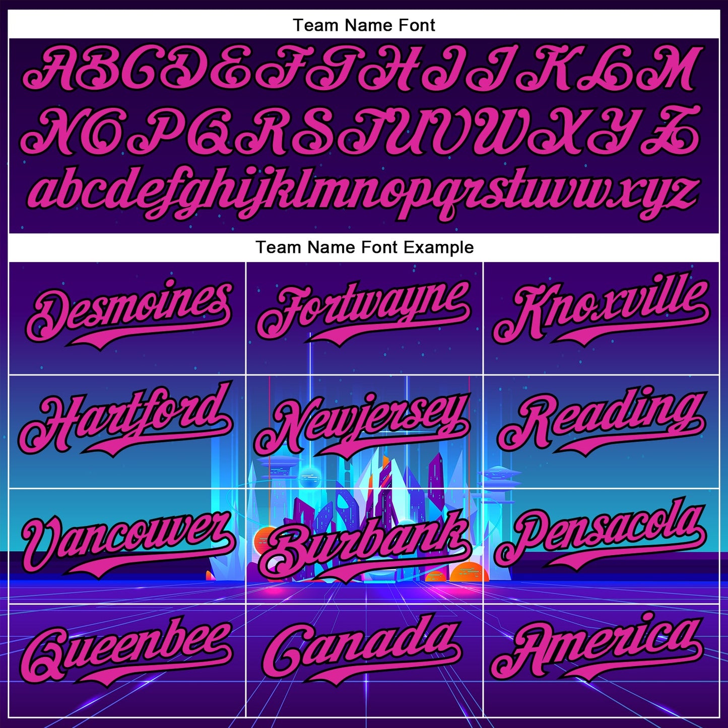Custom Navy Deep Pink-Black 3D Pattern Design Rave Psychedelic Futuristic City Authentic Baseball Jersey - Sky-Custom