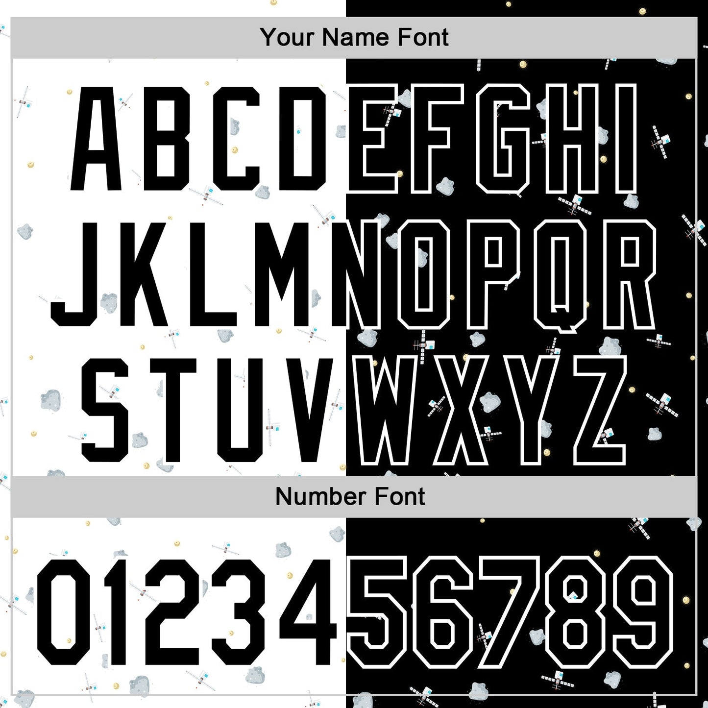Custom Black White 3D Pattern Design Space Satellite Authentic Baseball Jersey - Sky-Custom