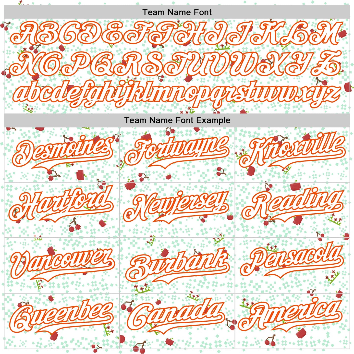 Custom White Orange 3D Pattern Design Retro Pixel Arcade Game Authentic Baseball Jersey - Sky-Custom