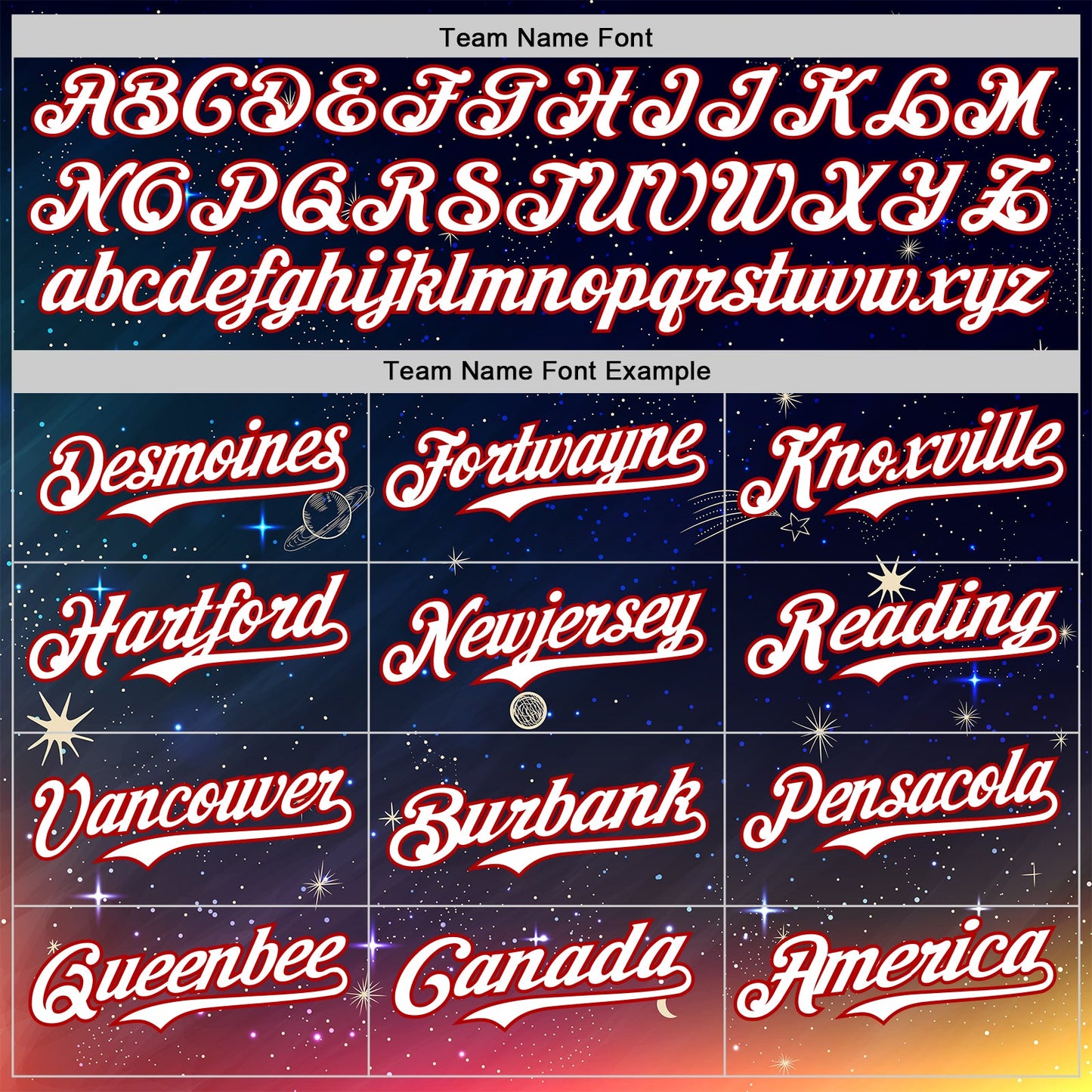 Custom Navy White-Red 3D Pattern Design Space Galaxy Star Authentic Baseball Jersey - Sky-Custom