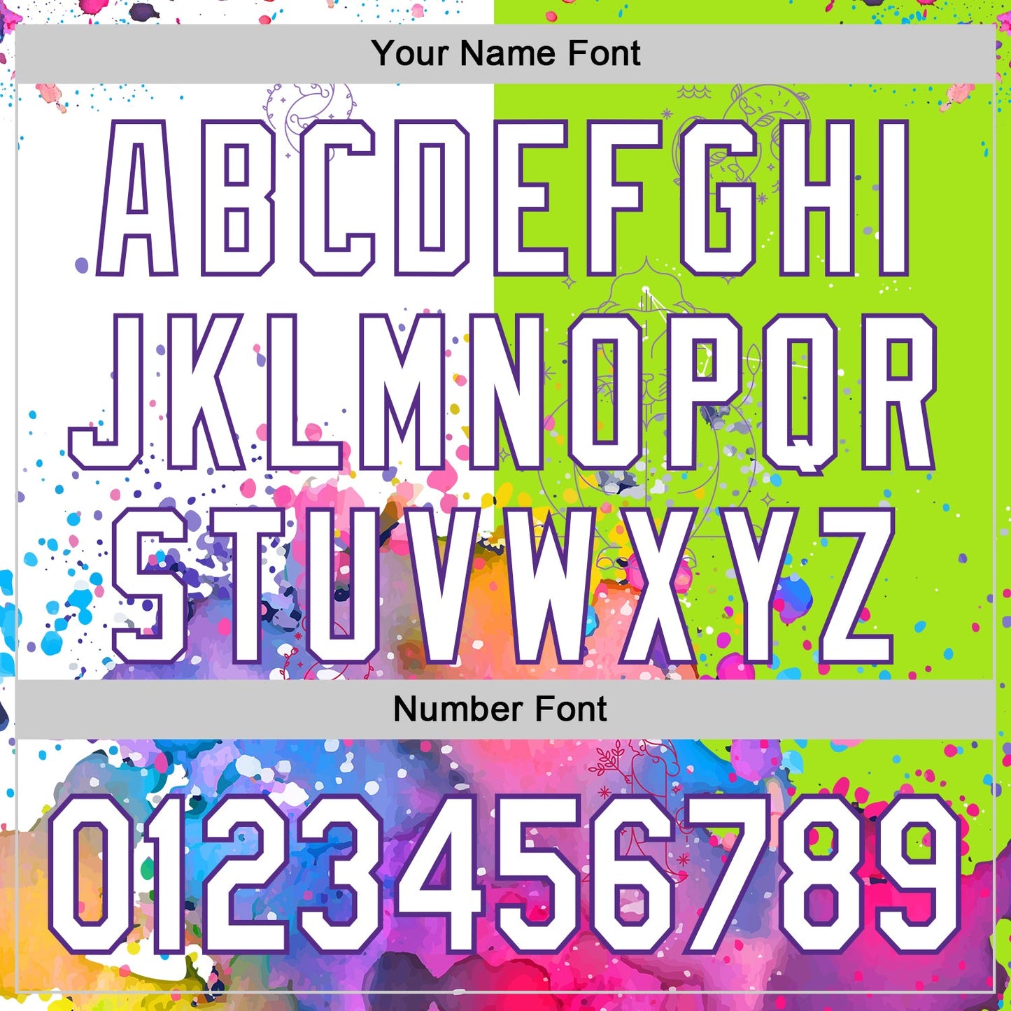 Custom Neon Green White-Purple 3D Pattern Design Graffiti Splash And Constellation Space Galaxy Star Authentic Baseball Jersey - Sky-Custom