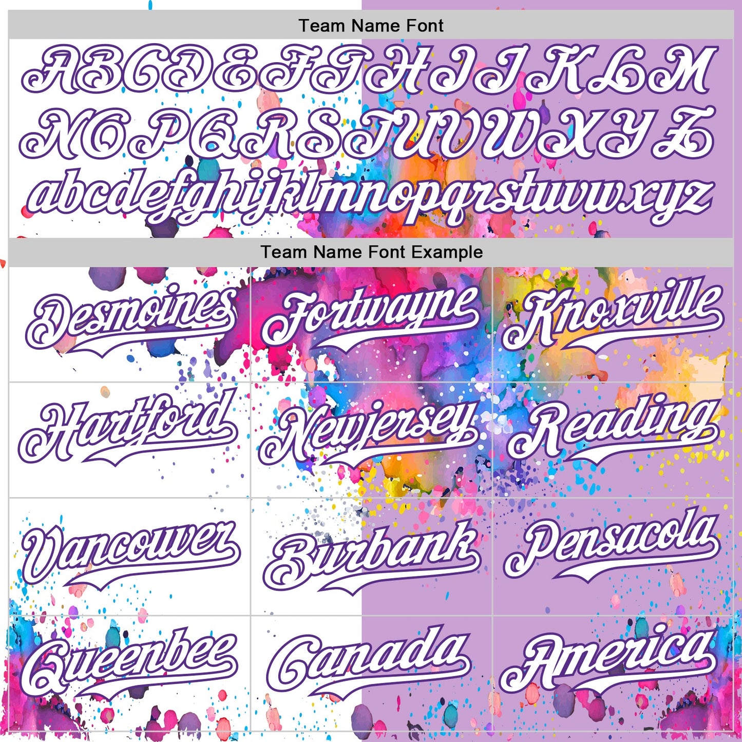 Custom Light Purple White-Purple 3D Pattern Design Graffiti Splash Authentic Baseball Jersey - Sky-Custom