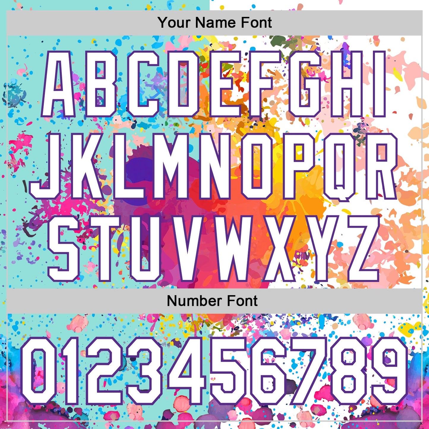 Custom White Ice Blue-Purple 3D Pattern Design Graffiti Splash Authentic Baseball Jersey - Sky-Custom