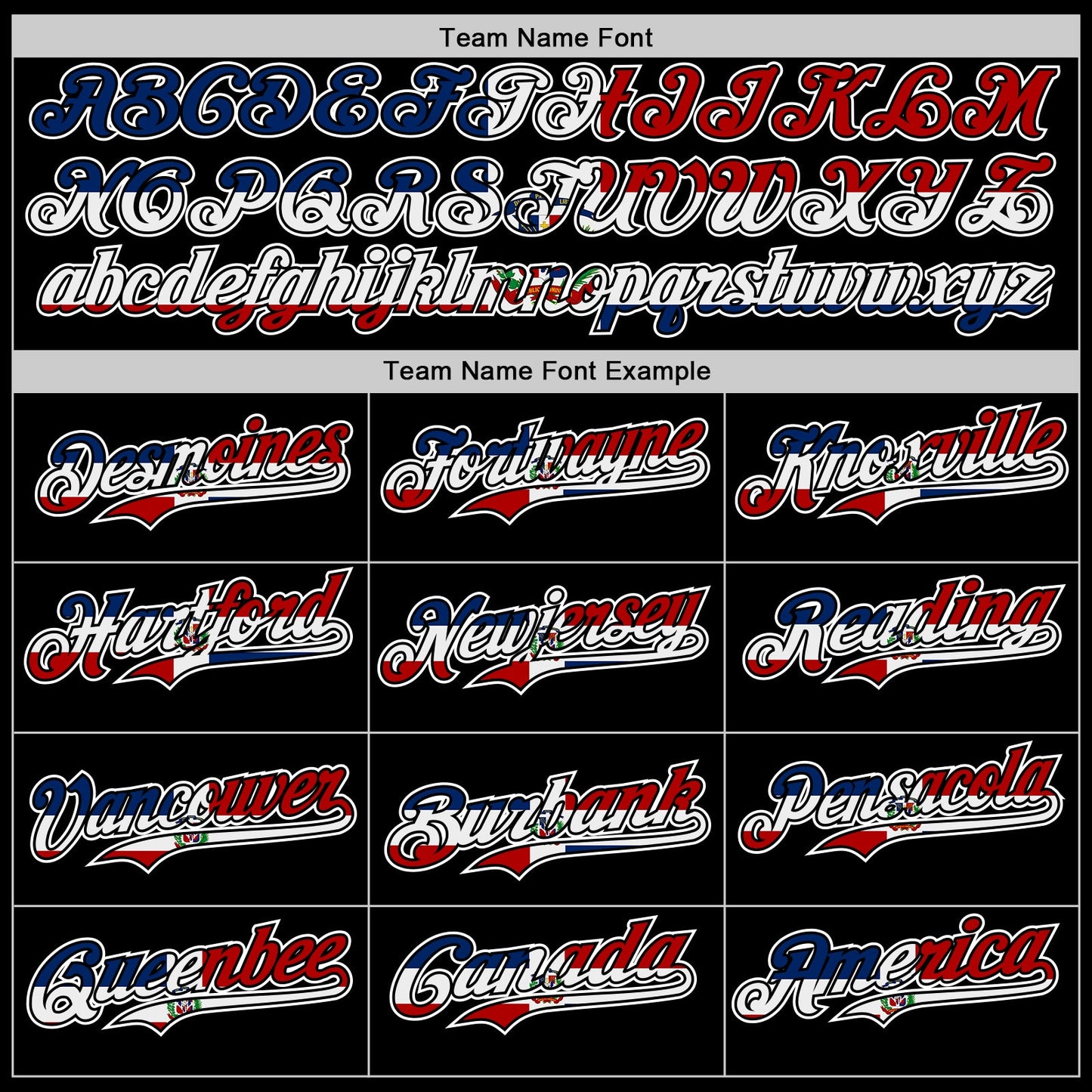 Custom Black Red White-Dominican Republic Flag 3D Dominican Republic Authentic Baseball Jersey - Sky-Custom
