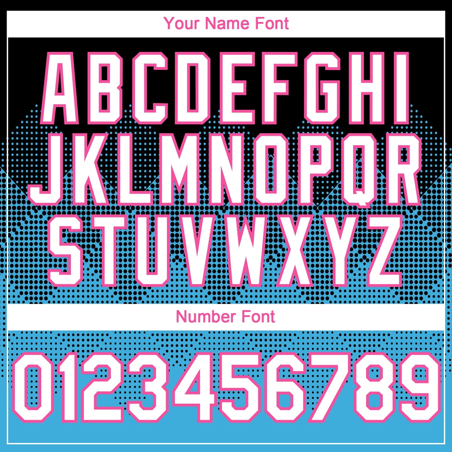 Custom Black White Sky Blue-Pink 3D Gradient Square Shape Authentic Baseball Jersey - Sky-Custom