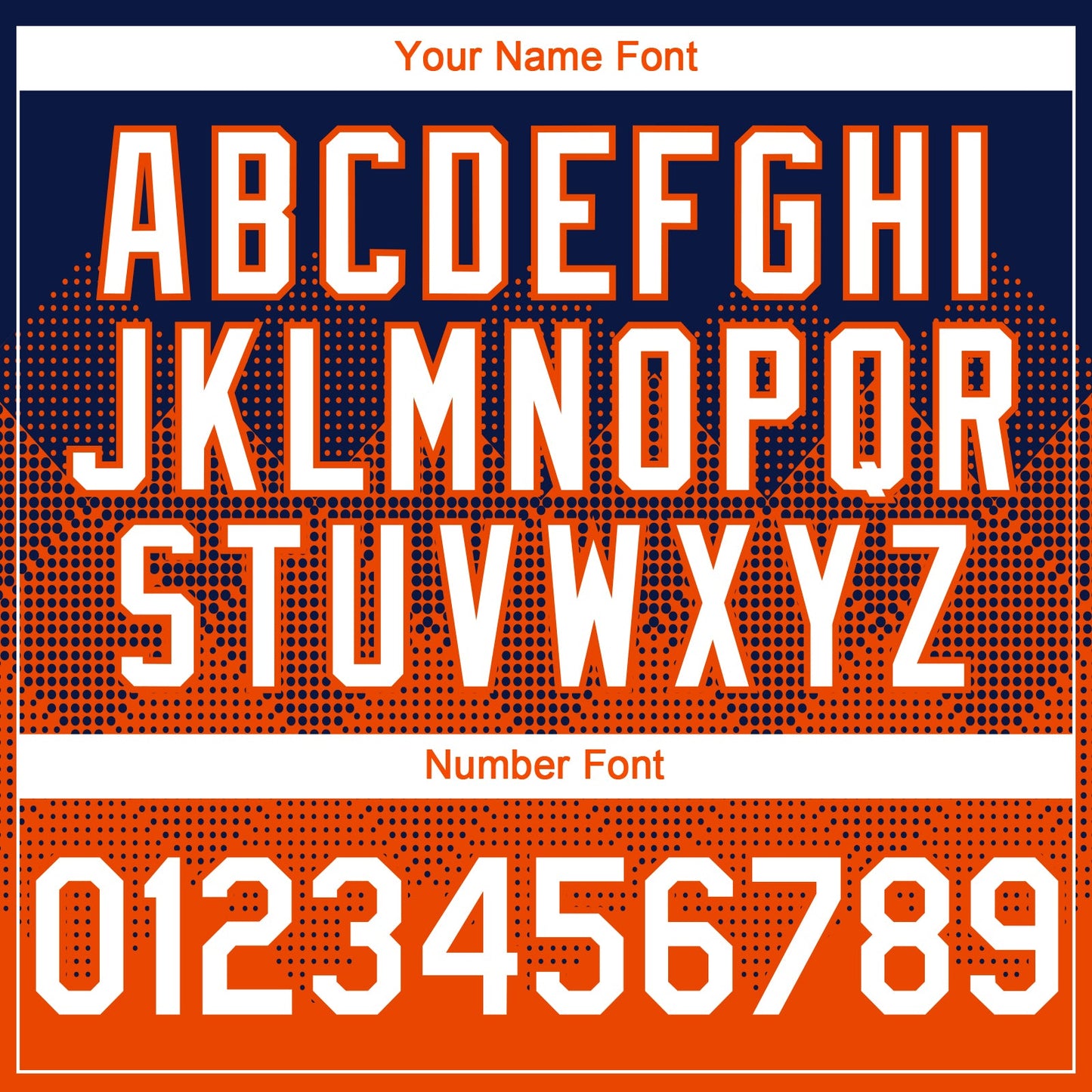 Custom Navy White-Orange 3D Gradient Square Shape Authentic Baseball Jersey - Sky-Custom