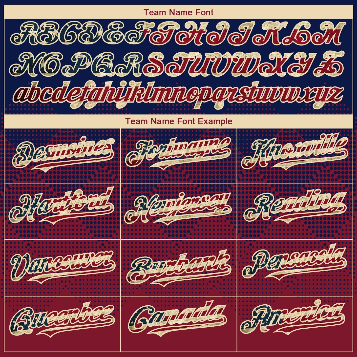 Custom Navy Vintage USA Flag Crimson-Cream 3D Gradient Square Shape Authentic Baseball Jersey - Sky-Custom