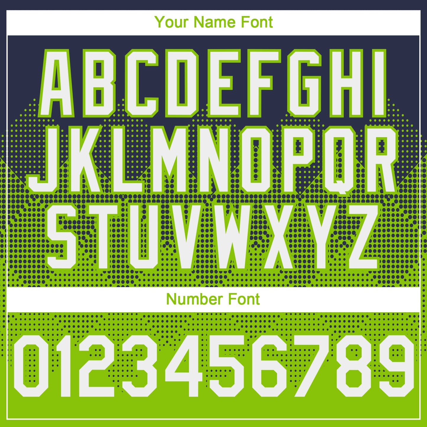 Custom Navy White-Neon Green 3D Gradient Square Shape Authentic Baseball Jersey - Sky-Custom