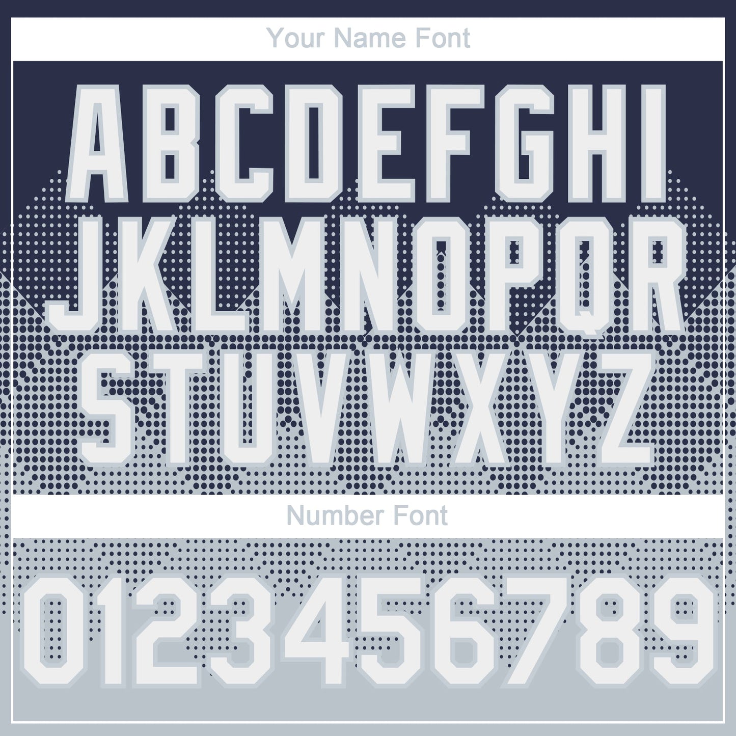 Custom Navy White-Silver 3D Gradient Square Shape Authentic Baseball Jersey - Sky-Custom
