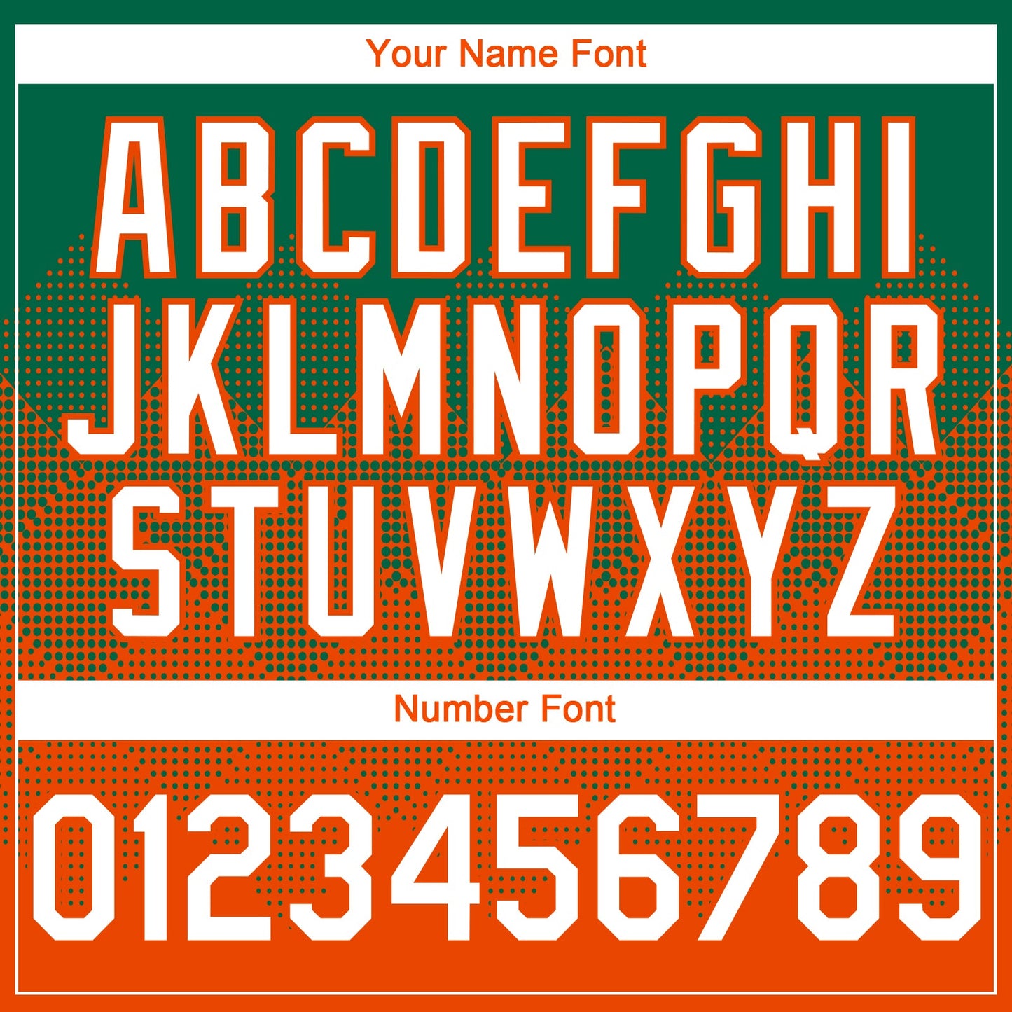Custom Kelly Green White-Orange 3D Gradient Square Shape Authentic Baseball Jersey - Sky-Custom