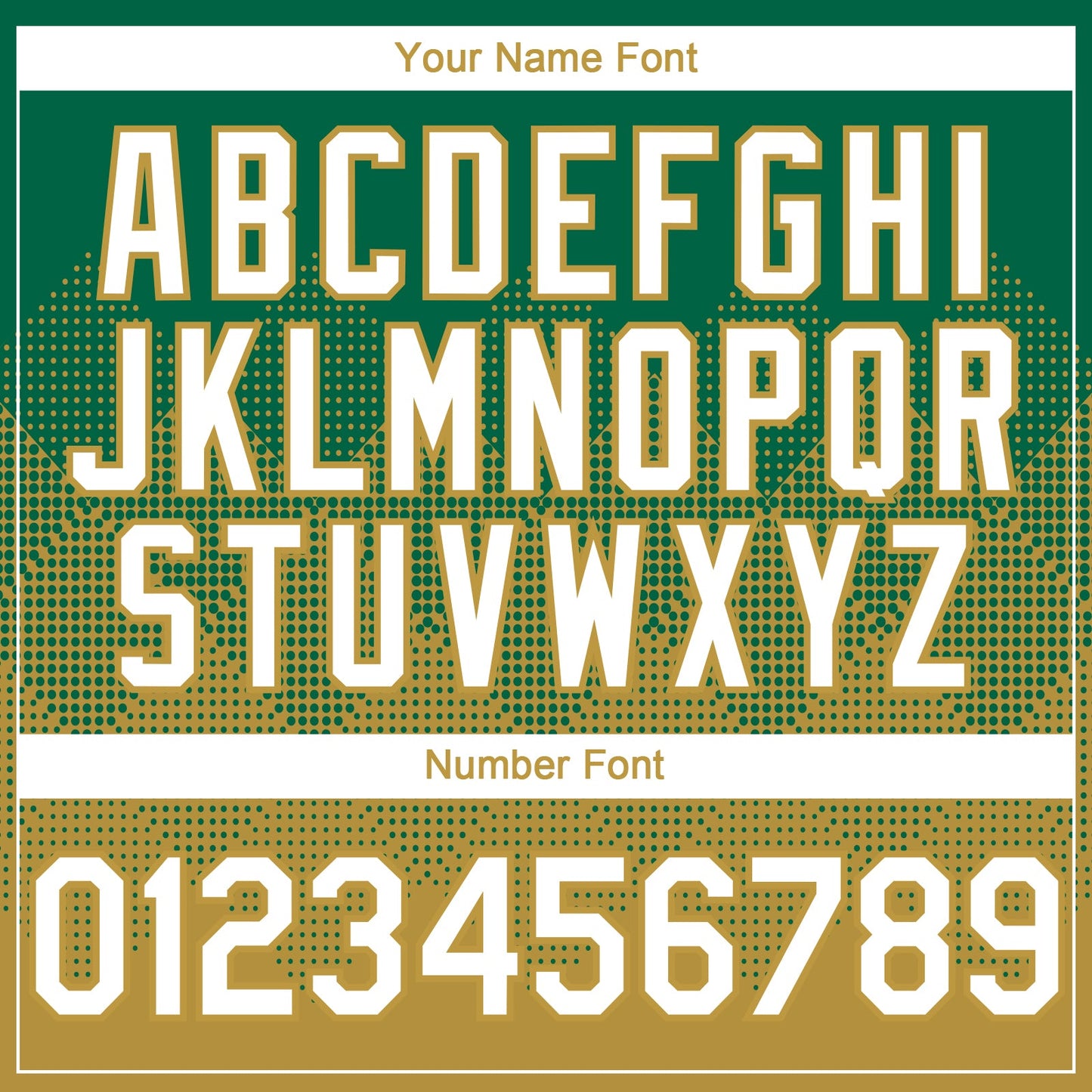 Custom Kelly Green White-Old Gold 3D Gradient Square Shape Authentic Baseball Jersey - Sky-Custom