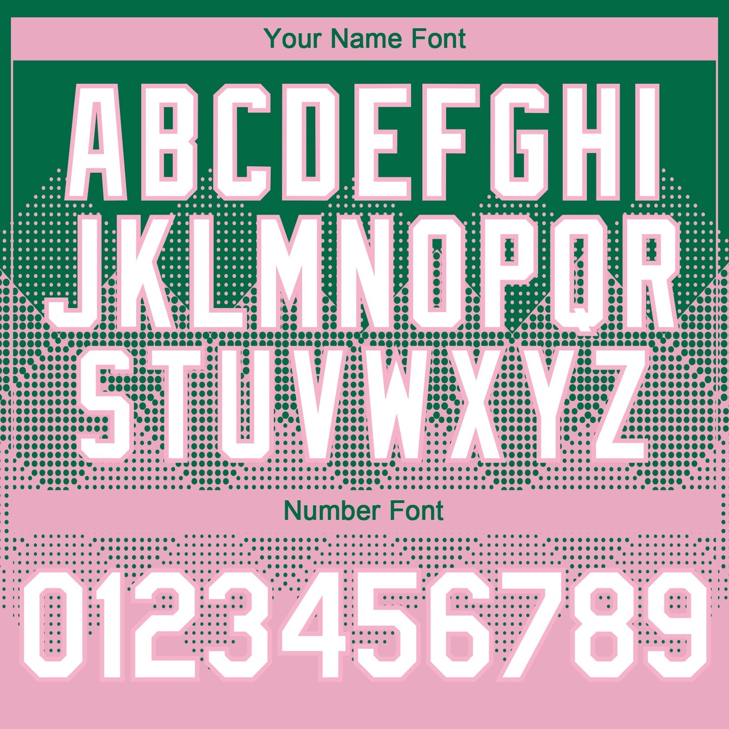 Custom Kelly Green White-Light Pink 3D Gradient Square Shape Authentic Baseball Jersey - Sky-Custom