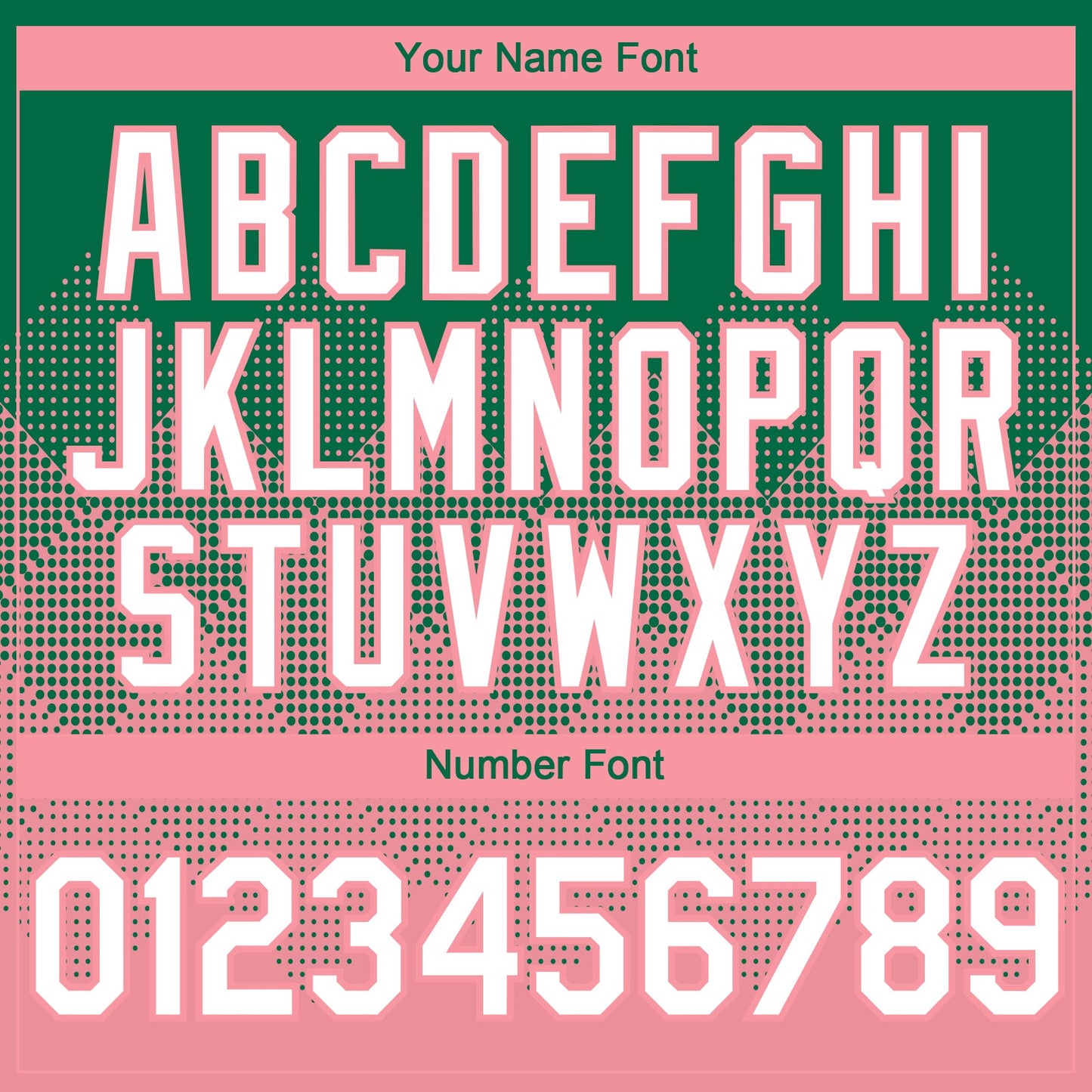 Custom Kelly Green White-Medium Pink 3D Gradient Square Shape Authentic Baseball Jersey - Sky-Custom