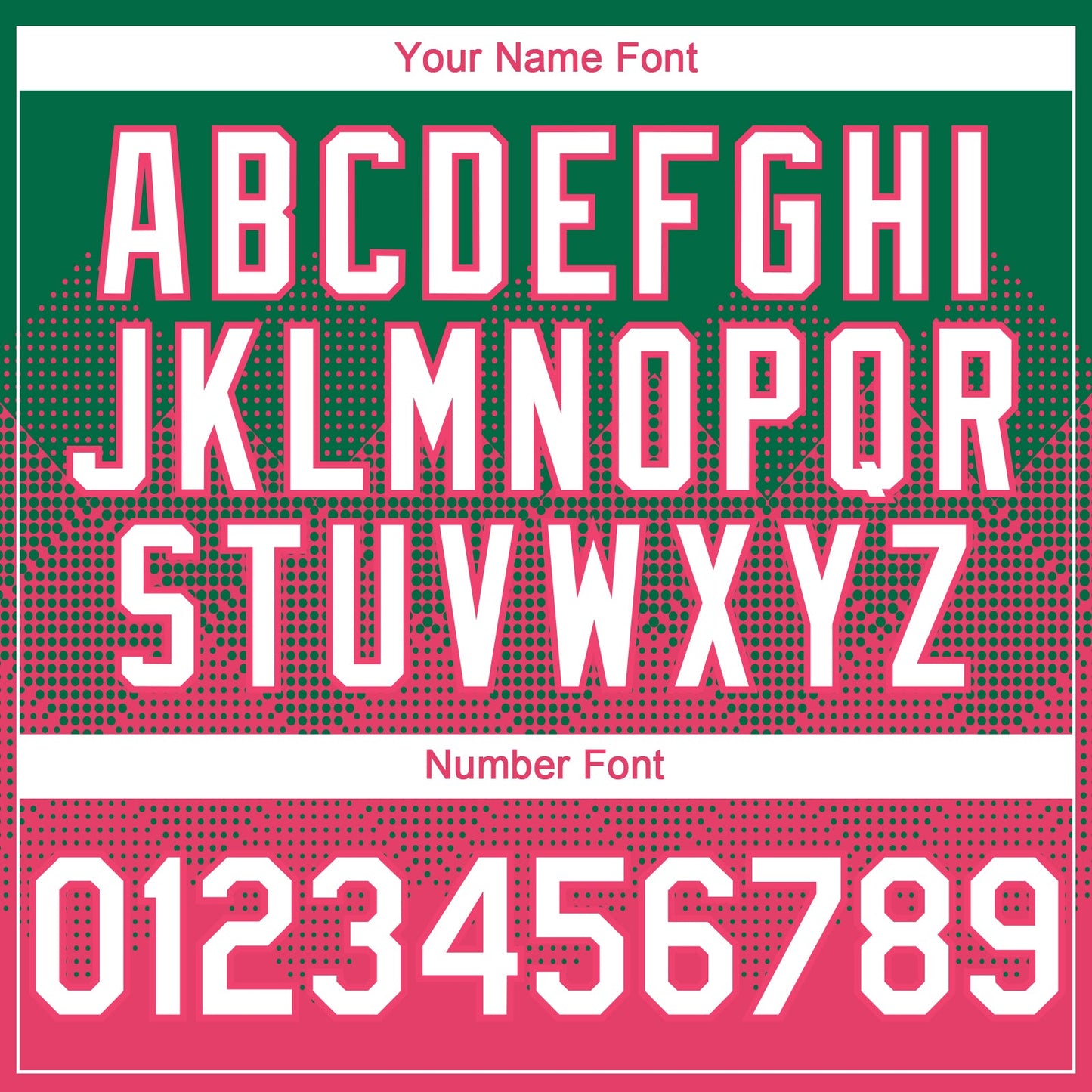 Custom Kelly Green White-Neon Pink 3D Gradient Square Shape Authentic Baseball Jersey - Sky-Custom