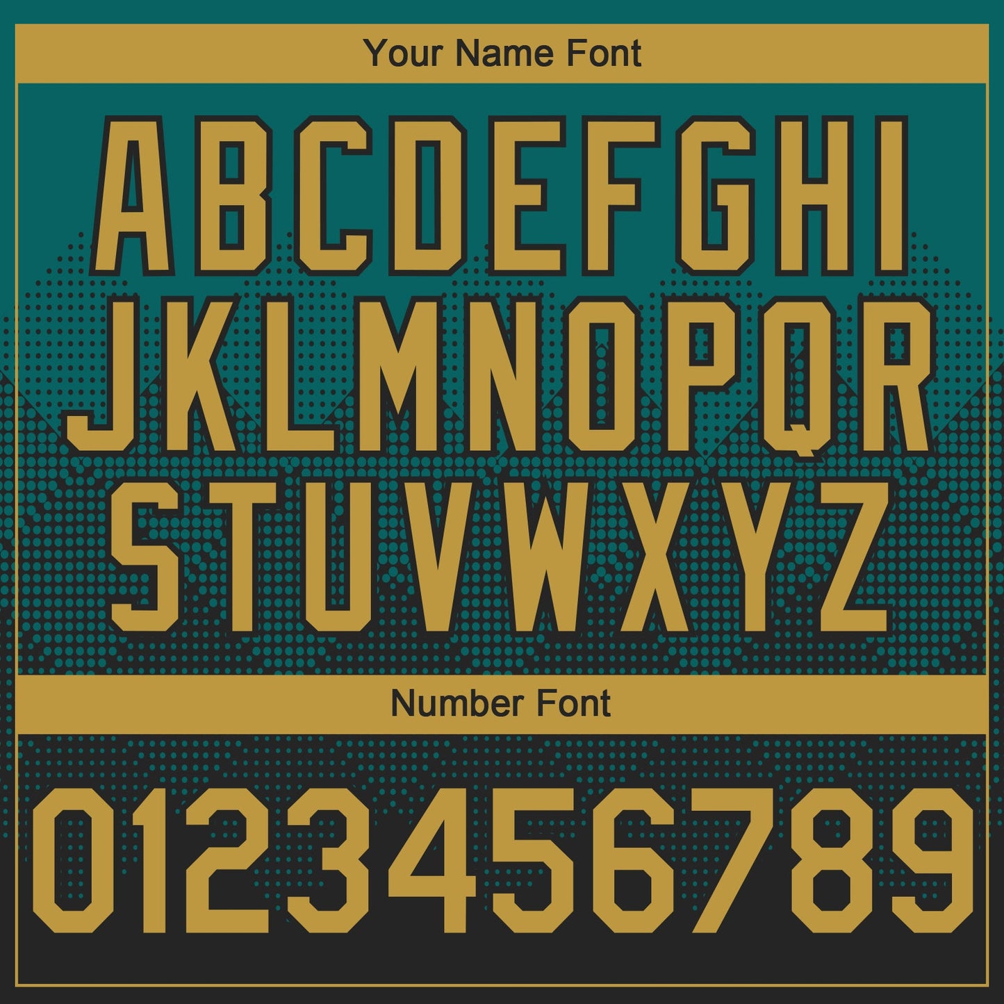 Custom Teal Old Gold-Black 3D Gradient Square Shape Authentic Baseball Jersey - Sky-Custom
