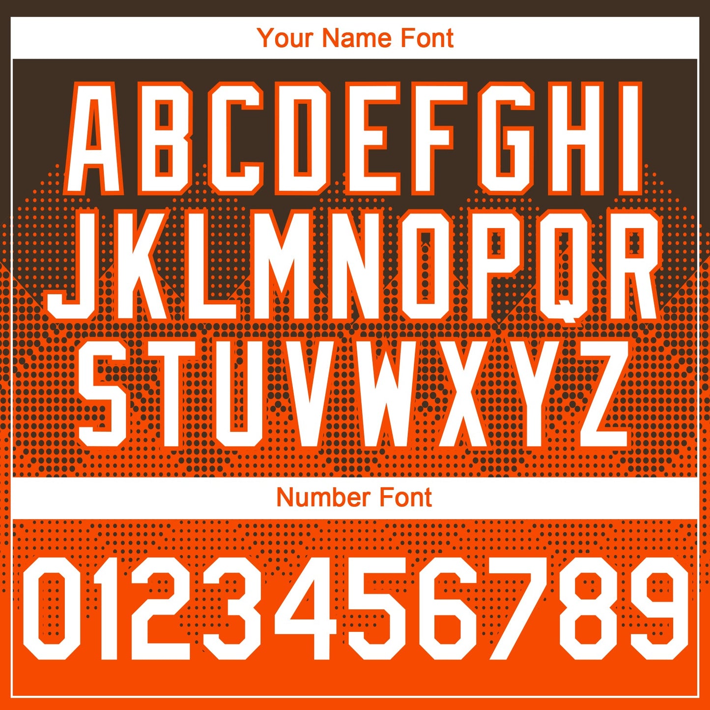 Custom Brown White-Orange 3D Gradient Square Shape Authentic Baseball Jersey - Sky-Custom