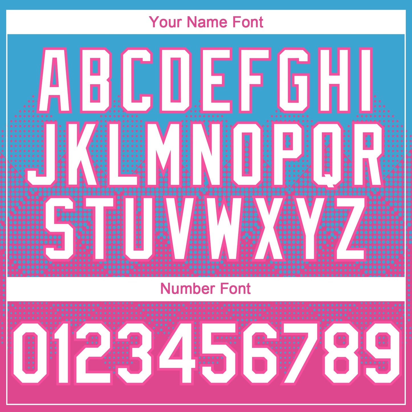 Custom Sky Blue White-Pink 3D Gradient Square Shape Authentic Baseball Jersey - Sky-Custom