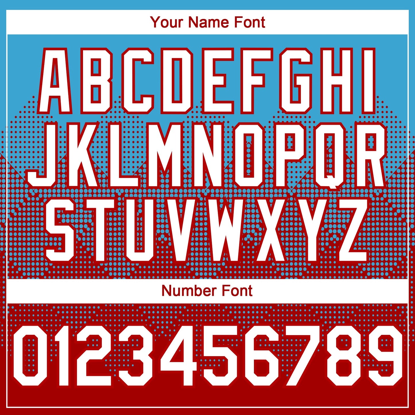 Custom Sky Blue White-Red 3D Gradient Square Shape Authentic Baseball Jersey - Sky-Custom