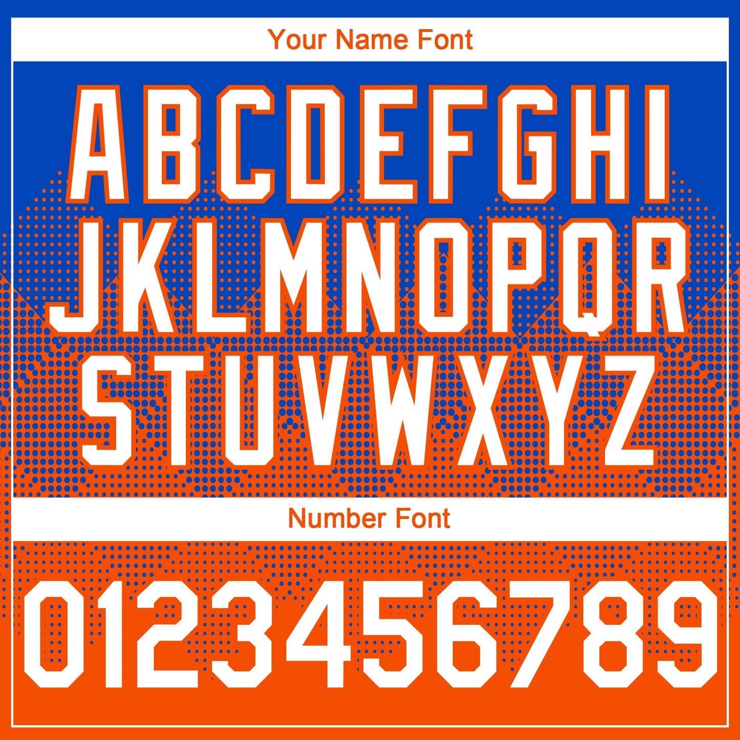 Custom Thunder Blue White-Orange 3D Gradient Square Shape Authentic Baseball Jersey - Sky-Custom