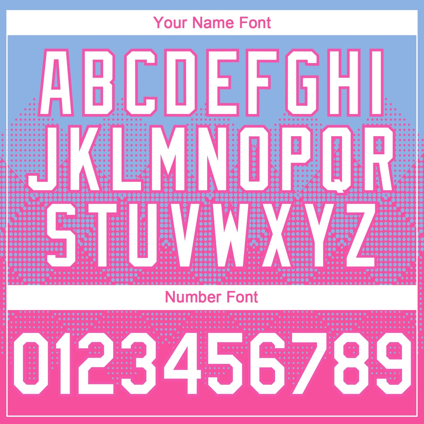 Custom Light Blue White-Pink 3D Gradient Square Shape Authentic Baseball Jersey - Sky-Custom