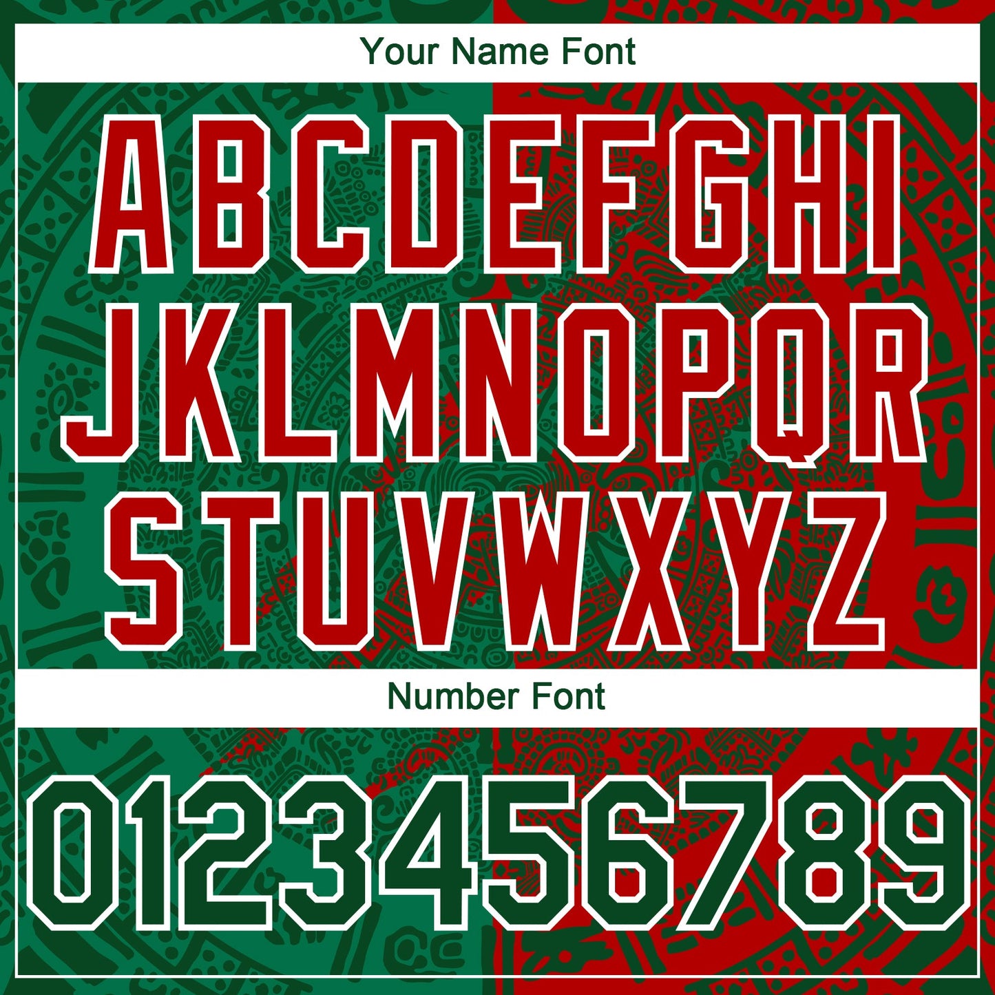 Custom Red Green Kelly Green-White 3D Mexico Scratch Authentic Baseball Jersey - Sky-Custom