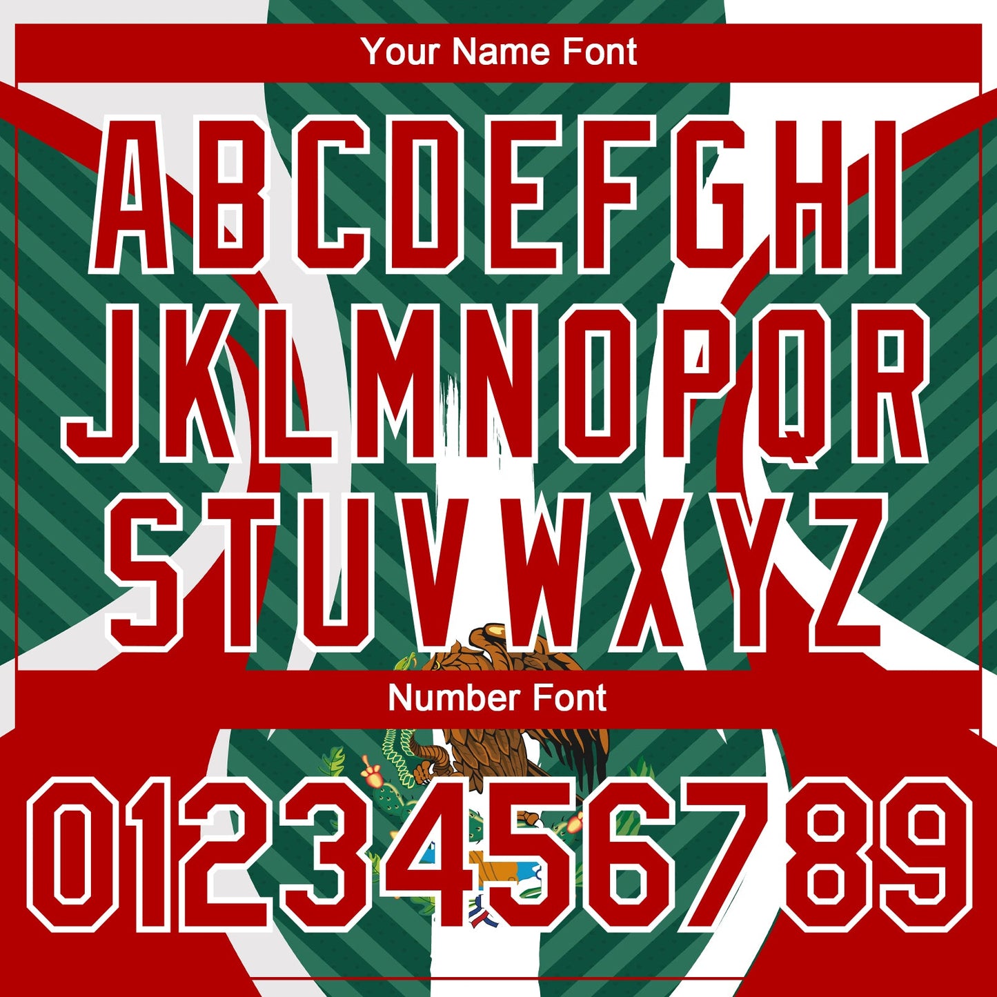 Custom Green Red Kelly Green-White 3D Mexico Authentic Baseball Jersey - Sky-Custom