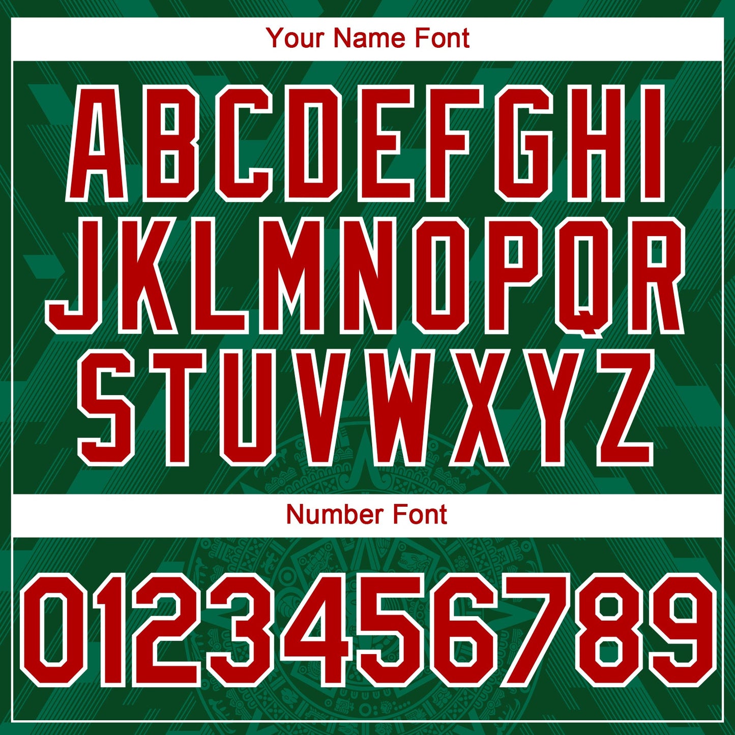 Custom Kelly Green Red-White 3D Mexico Authentic Baseball Jersey - Sky-Custom