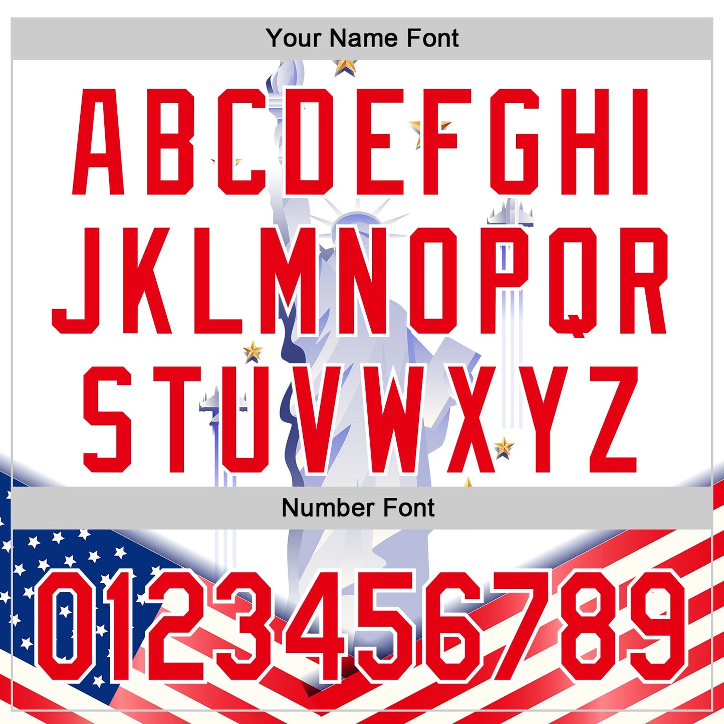 Custom White Fire Red 3D Patriotic American Flag And Statue of Liberty Authentic Baseball Jersey - Sky-Custom