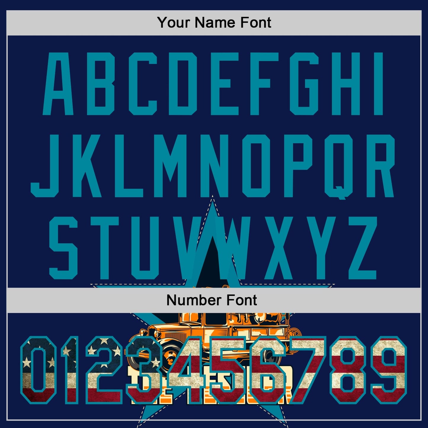 Custom Navy Vintage USA Flag-Teal 3D Patriotic American Symbol Fire Truck Authentic Baseball Jersey - Sky-Custom