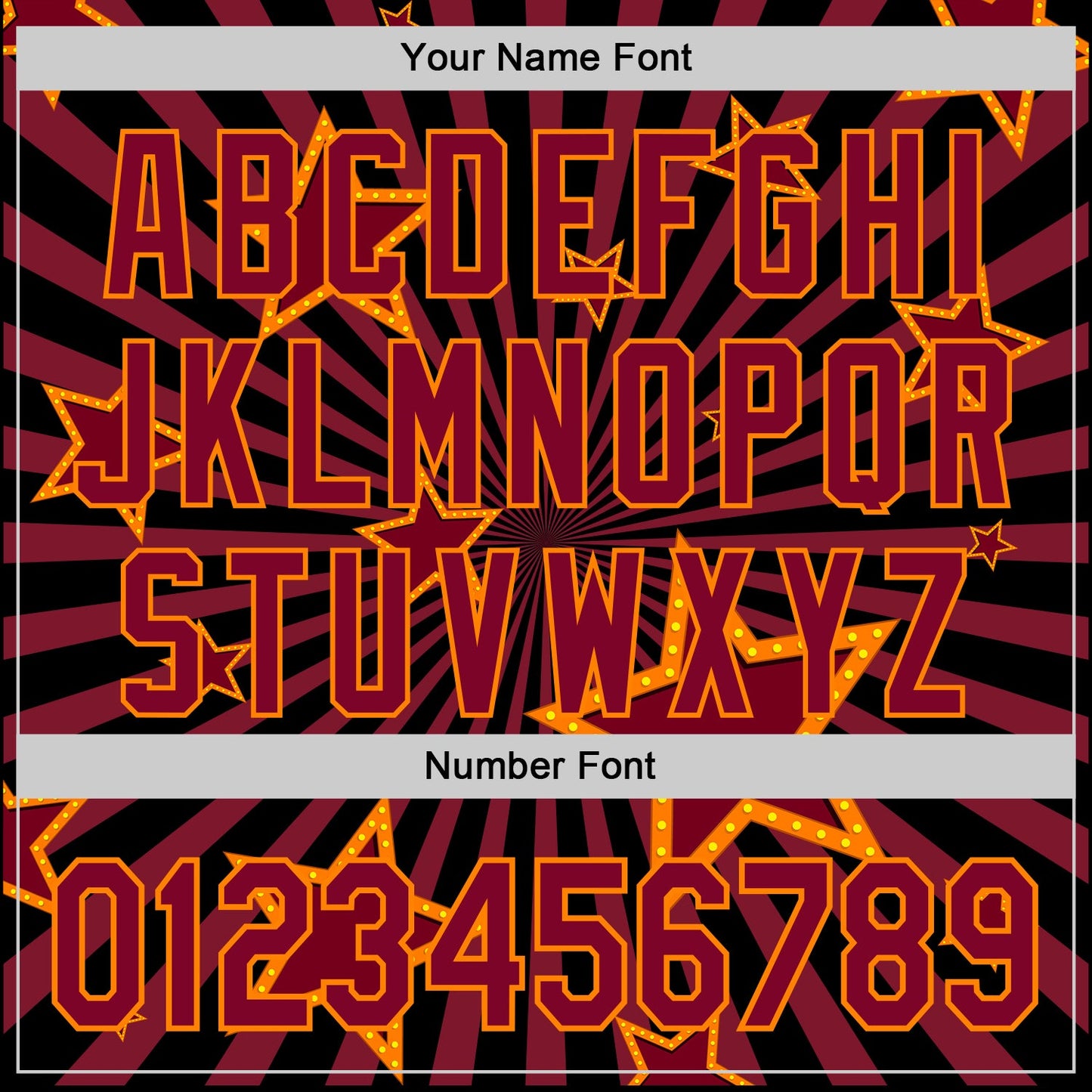 Custom Black Maroon-Bay Orange 3D Pattern Design Patriotic American Symbol Star Authentic Baseball Jersey - Sky-Custom