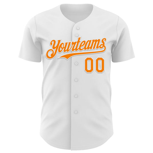 Custom White Bay Orange 3D Pattern Design Patriotic American Symbol Grand Canyon And Colorado River Authentic Baseball Jersey - Sky-Custom