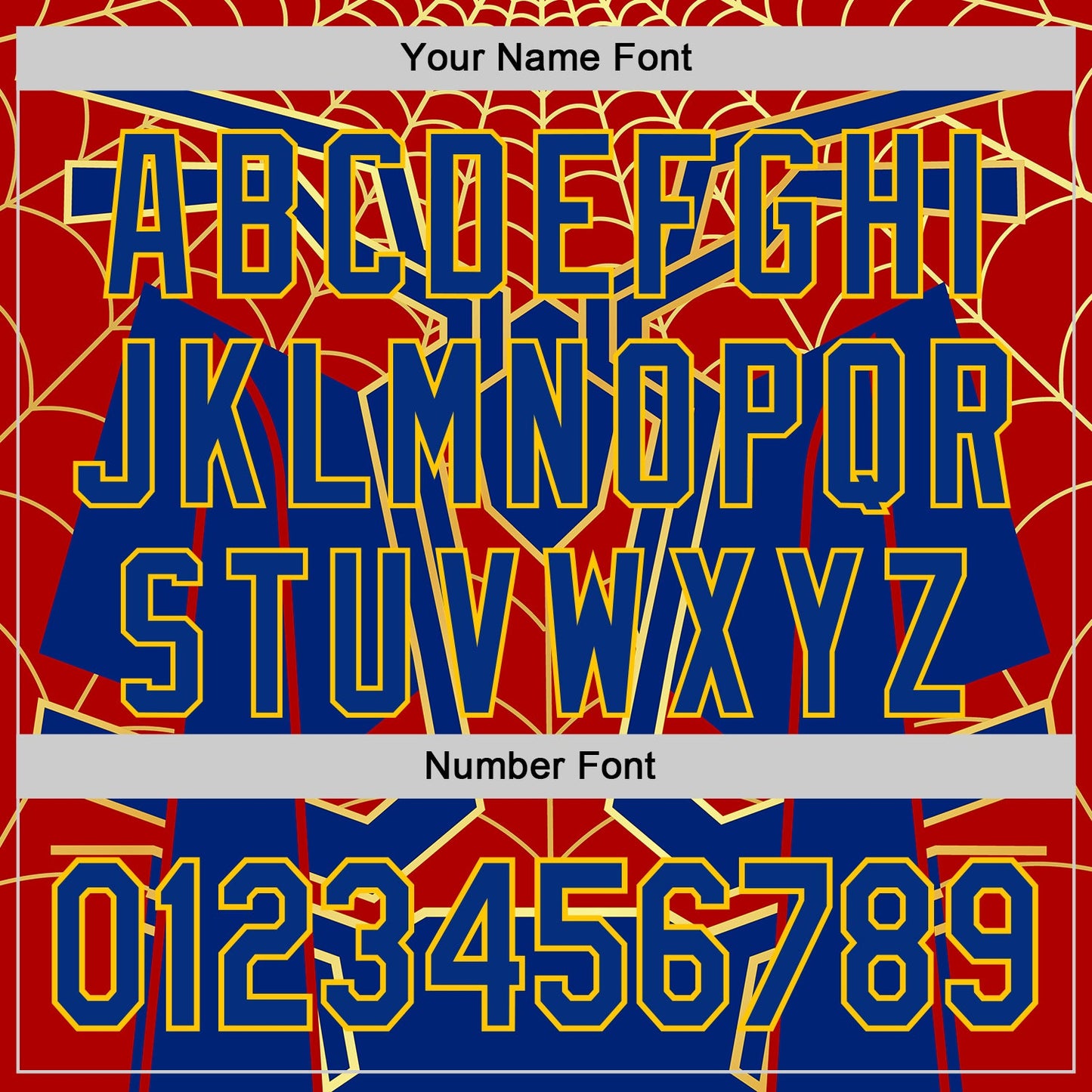 Custom Royal Yellow 3D Pattern Design Superhero Spiderman Authentic Baseball Jersey - Sky-Custom