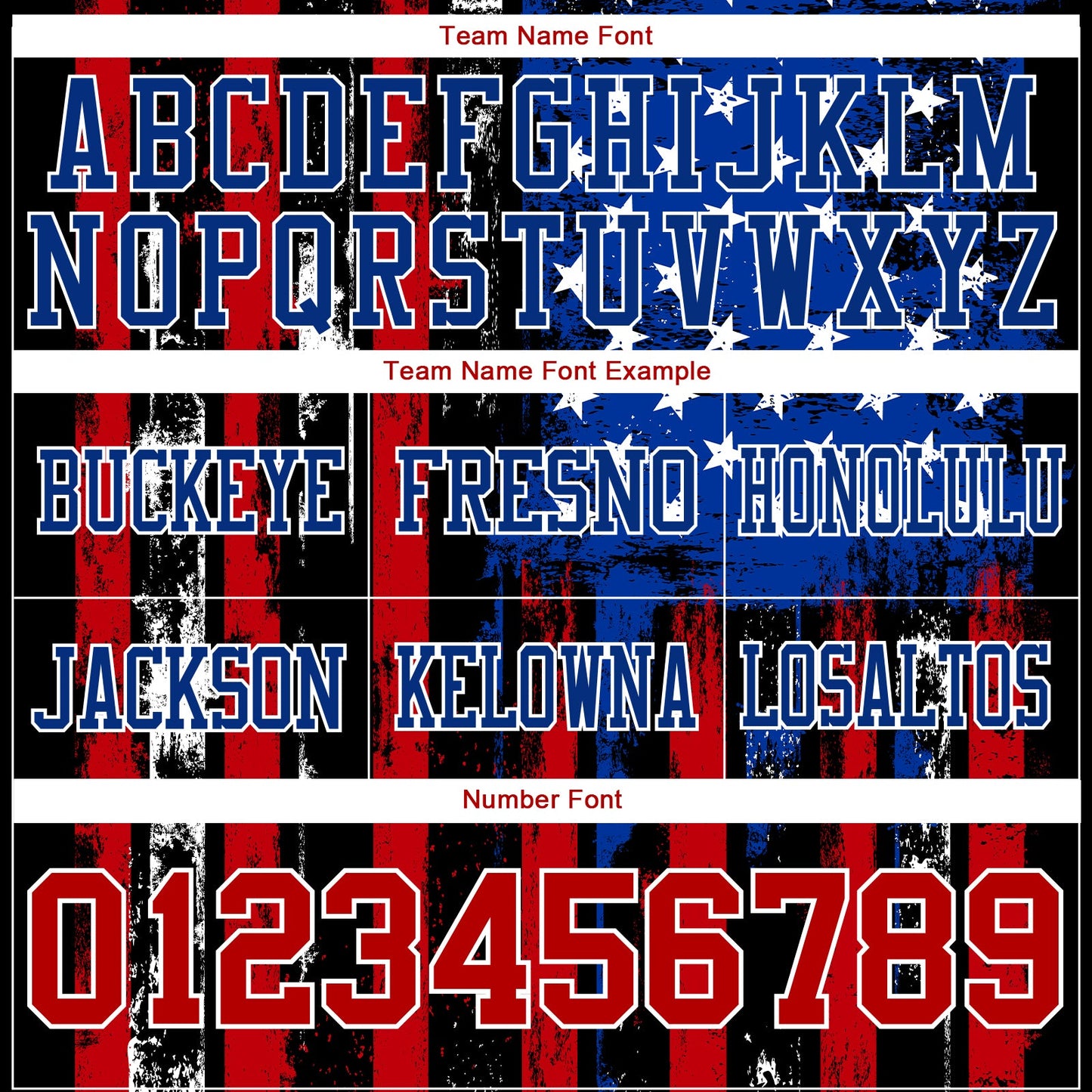 Custom Black Red Royal-White 3D Pattern American Flag Mesh Authentic Football Jersey - Sky-Custom