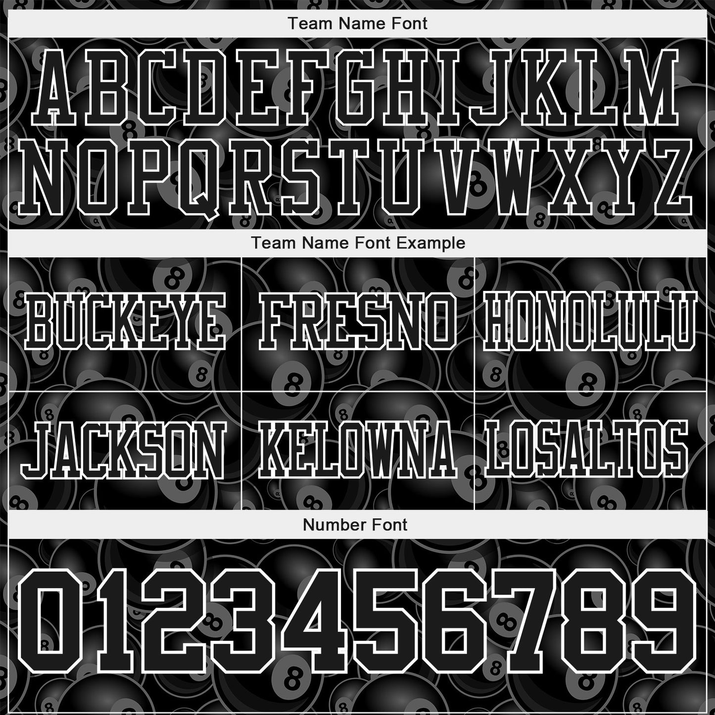 Custom Black White 3D Pattern Billiards Snooker 8 Ball Mesh Authentic Football Jersey - Sky-Custom