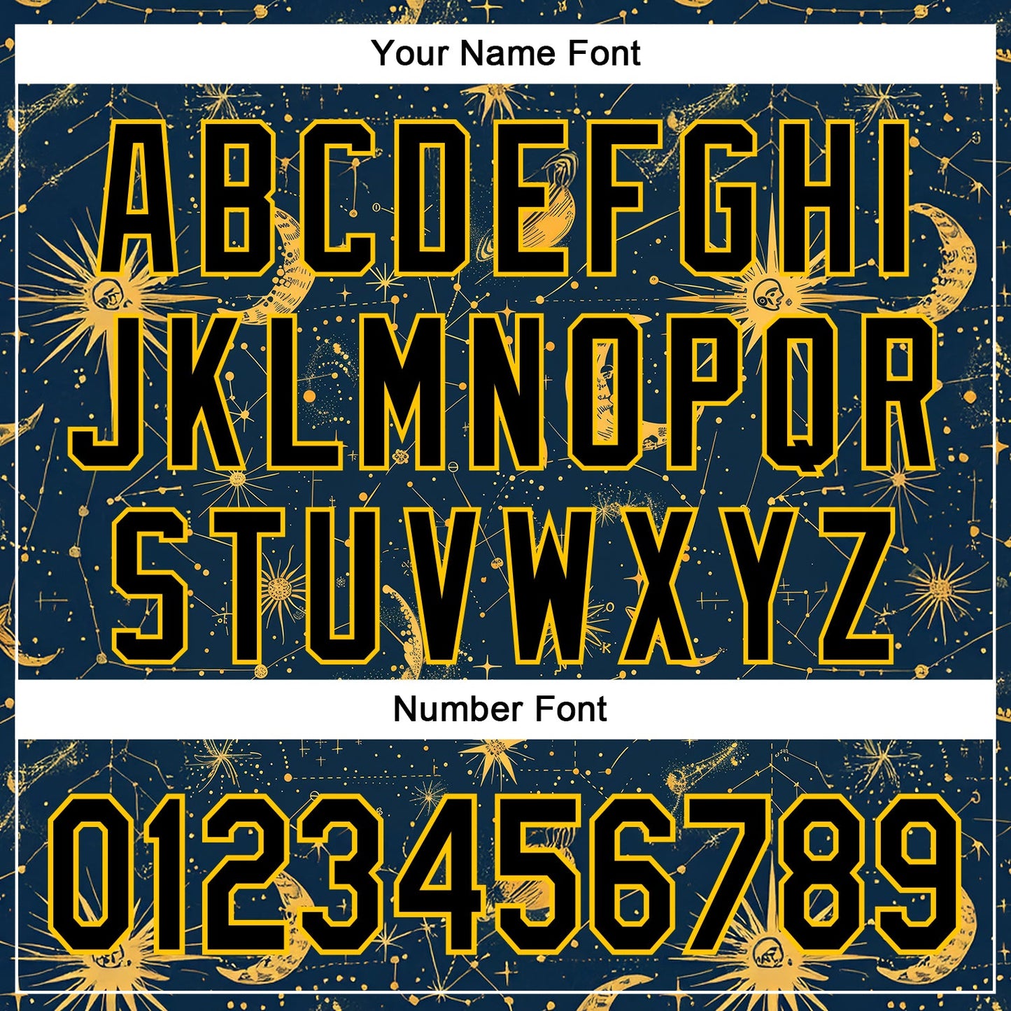 Custom Blue Black-Yellow 3D Pattern Design Outer Space Galaxy Solar Authentic Baseball Jersey - Sky-Custom