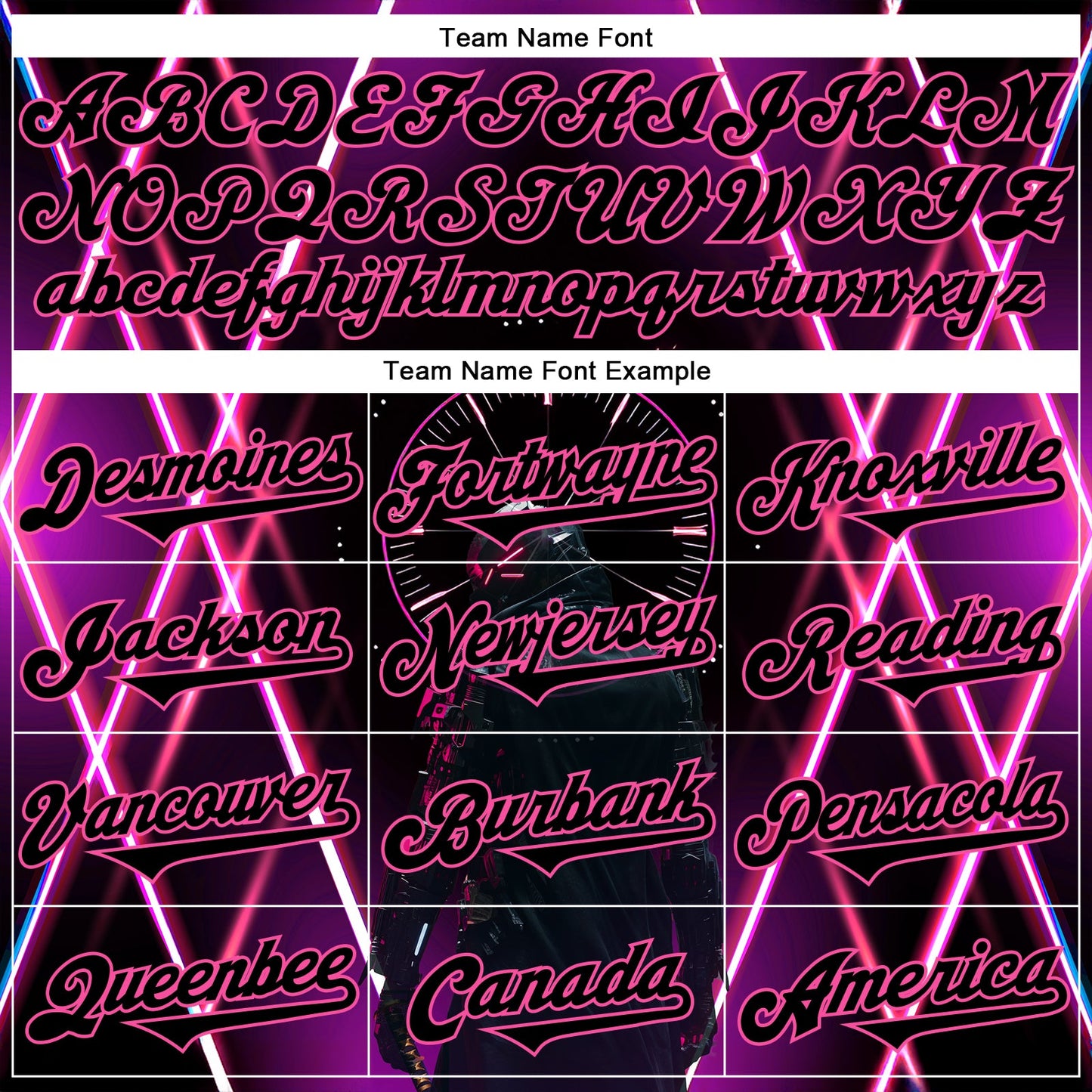 Custom Blue Black-Pink 3D Pattern Design Outer Space Light Swords Authentic Baseball Jersey - Sky-Custom
