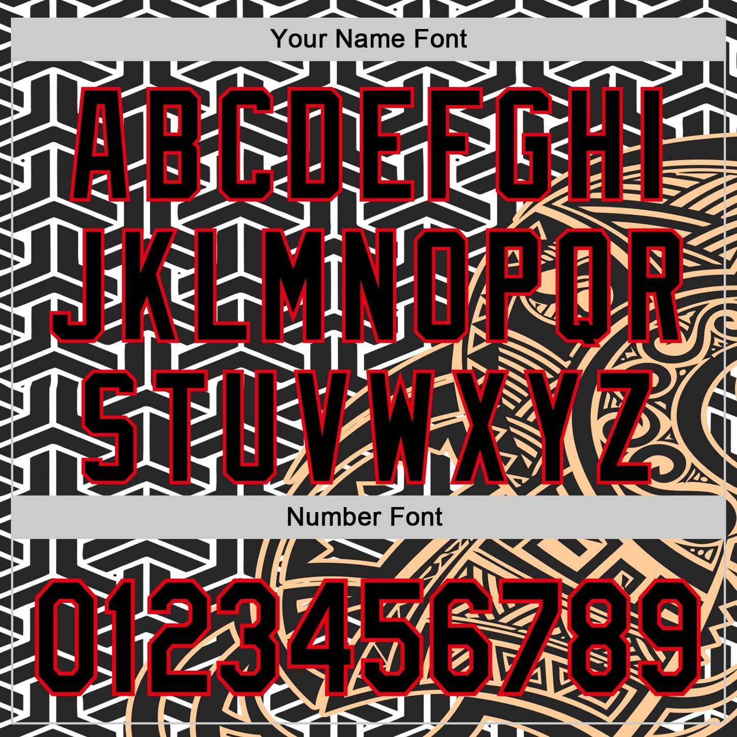 Custom White Black Old Gold-Fire Red 3D Polynesian Style Islander Authentic Baseball Jersey - Sky-Custom
