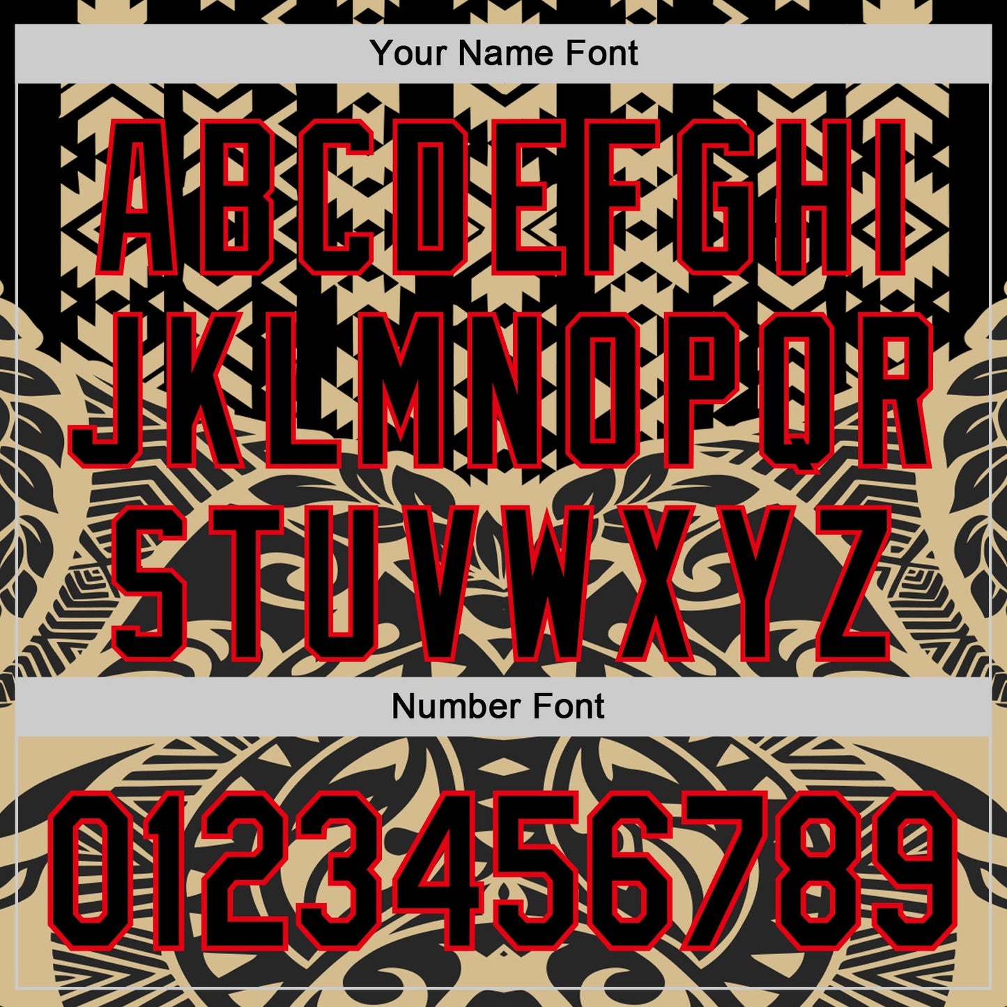 Custom Black Vegas Gold-Fire Red 3D Polynesian Style Islander Authentic Baseball Jersey - Sky-Custom
