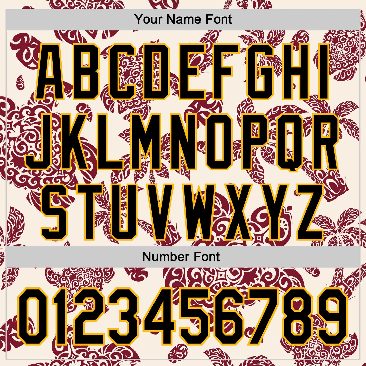 Custom Cream Black Crimson-Gold 3D Polynesian Style Palm Trees Islander Authentic Baseball Jersey - Sky-Custom