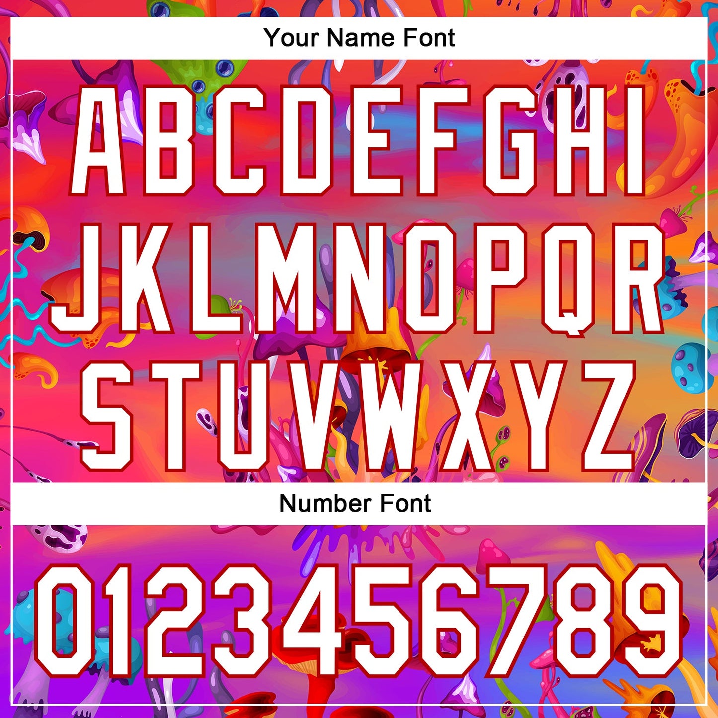 Custom Red White 3D Pattern Design Trippy Psychedelic Magic Mushrooms Authentic Baseball Jersey - Sky-Custom