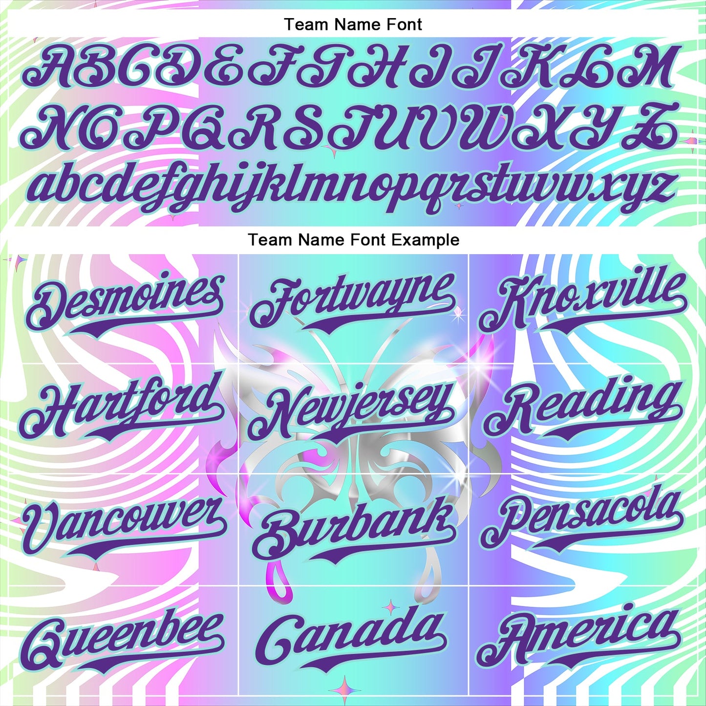 Custom Blue Purple-Ice Blue 3D Pattern Design Trippy Acid Butterfly Authentic Baseball Jersey - Sky-Custom