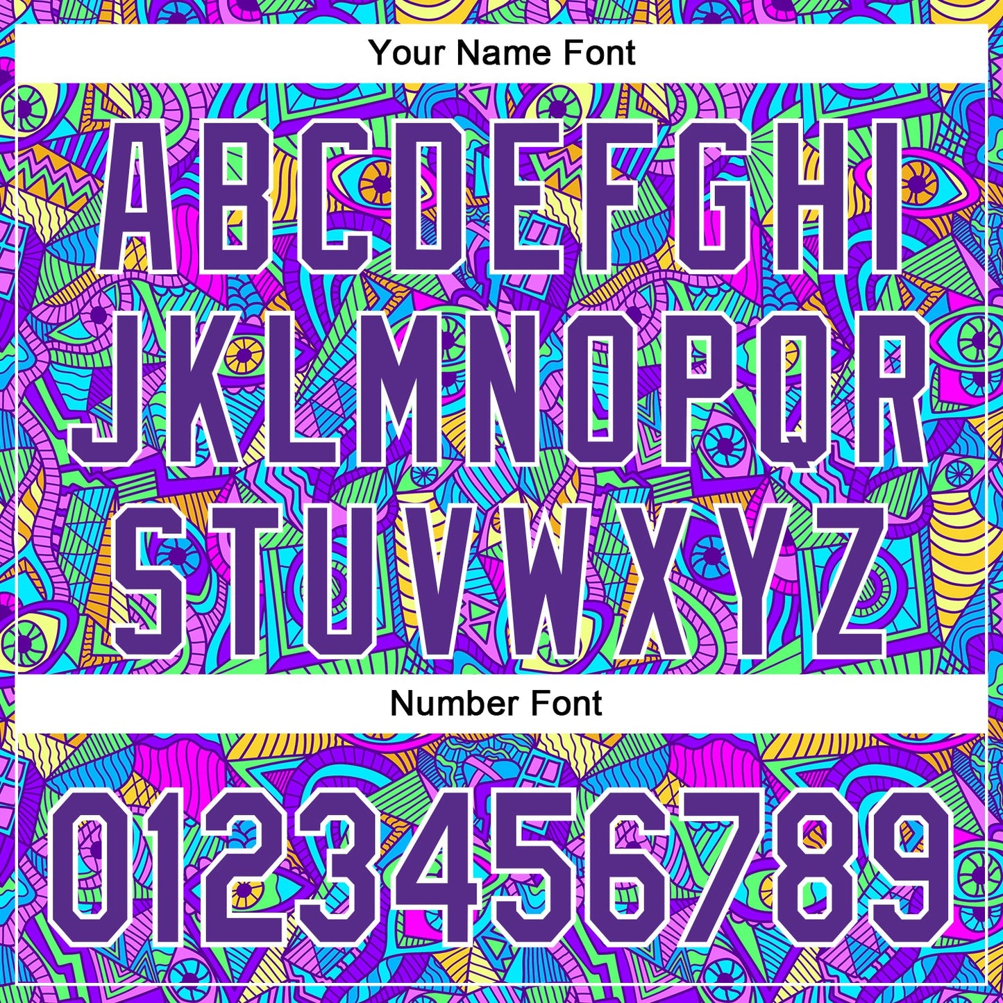 Custom Purple White 3D Pattern Design Trippy Psychedelic Eyes Authentic Baseball Jersey - Sky-Custom