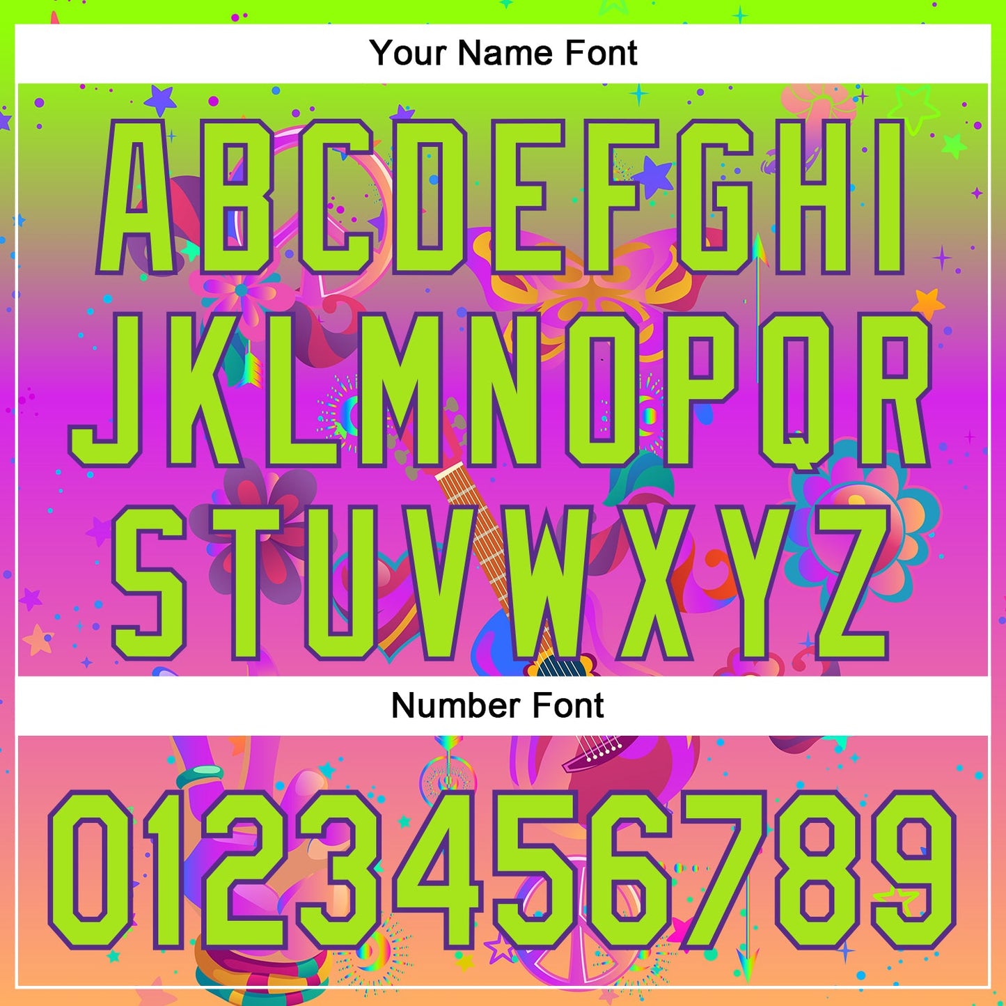 Custom Purple Neon Green 3D Pattern Design Trippy Peace And love Hippie Authentic Baseball Jersey - Sky-Custom