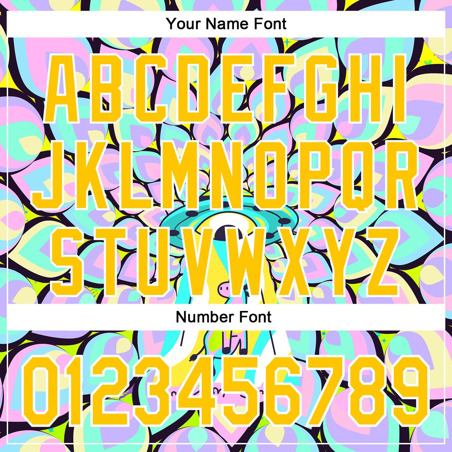 Custom Purple Yellow-White 3D Pattern Design Trippy Magic Mushrooms Alien Authentic Baseball Jersey - Sky-Custom