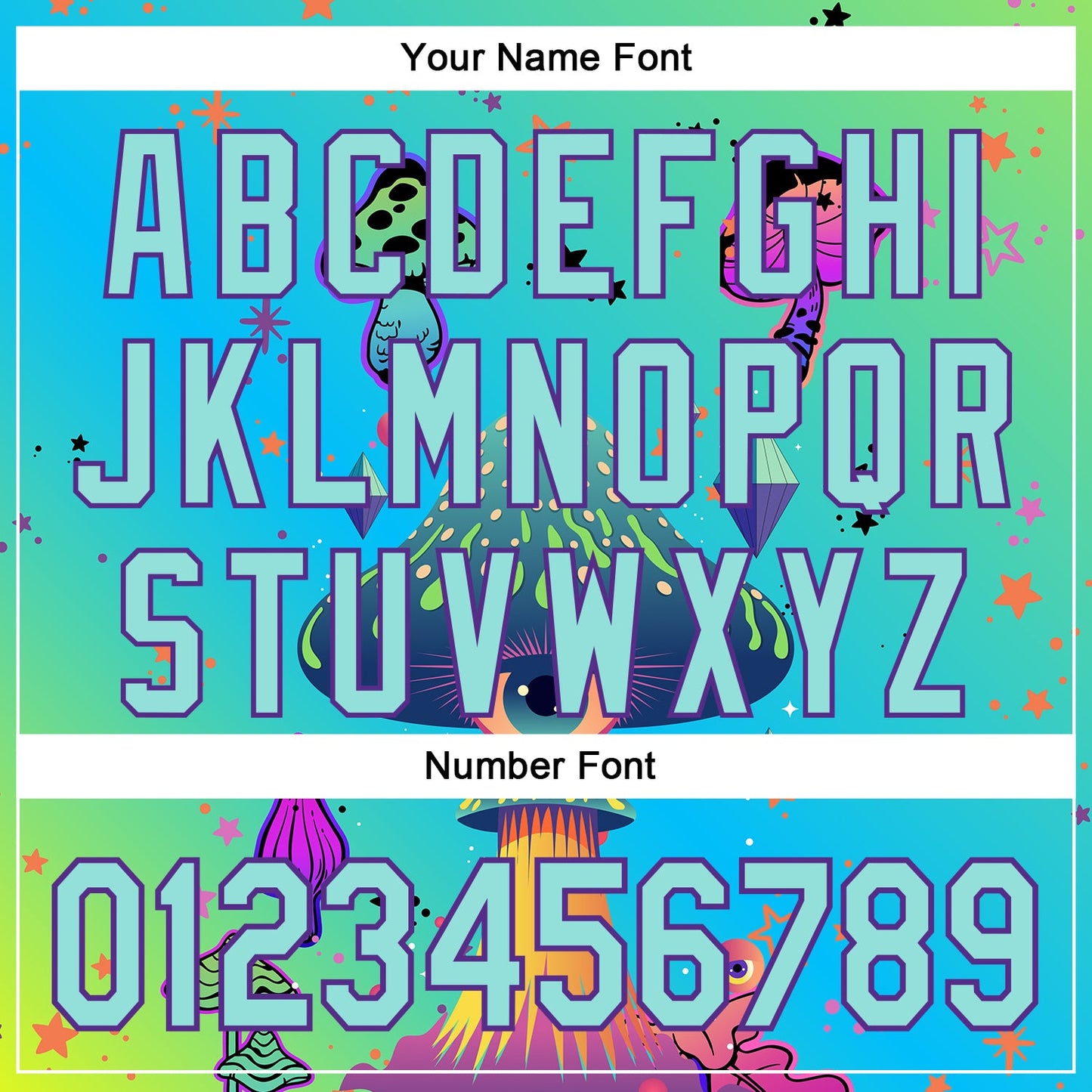 Custom Blue Ice Blue-Purple 3D Pattern Design Trippy Psychedelic Magic Mushrooms Authentic Baseball Jersey - Sky-Custom