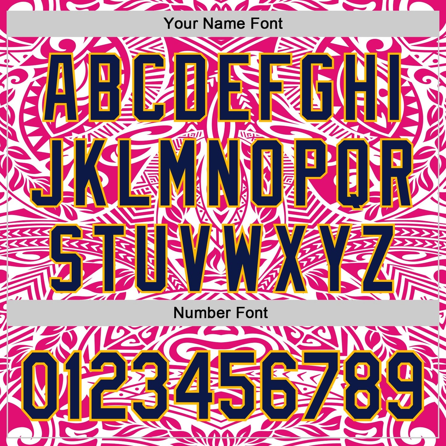Custom Hot Pink Navy-Gold 3D Pattern Design Burner Costumes Ethnic Floral Authentic Baseball Jersey - Sky-Custom