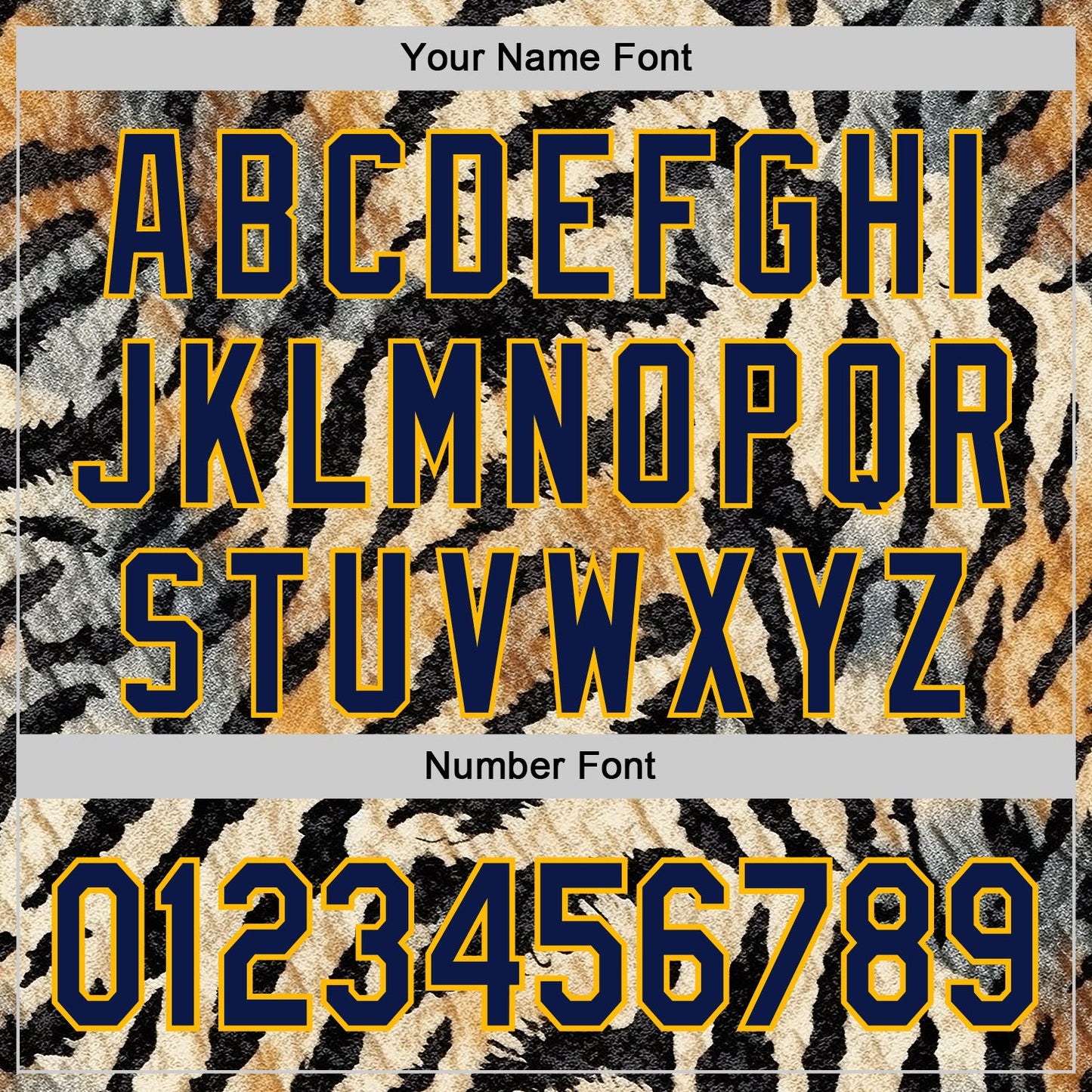Custom Black Navy-Gold 3D Pattern Design Burner Costumes Tiger Print Authentic Baseball Jersey - Sky-Custom