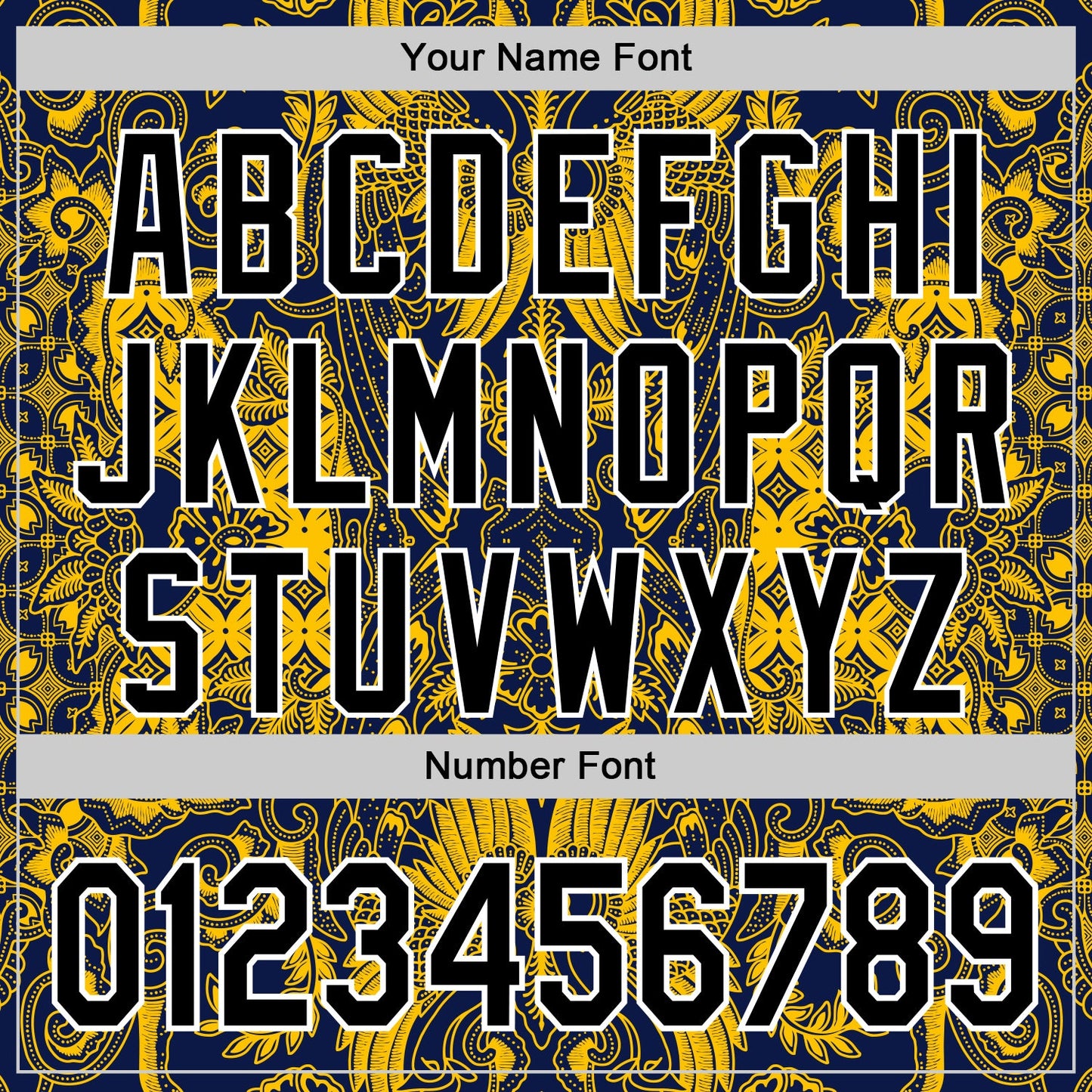 Custom Navy Black Yellow-White 3D Pattern Design Burner Costumes Paisley Authentic Baseball Jersey - Sky-Custom