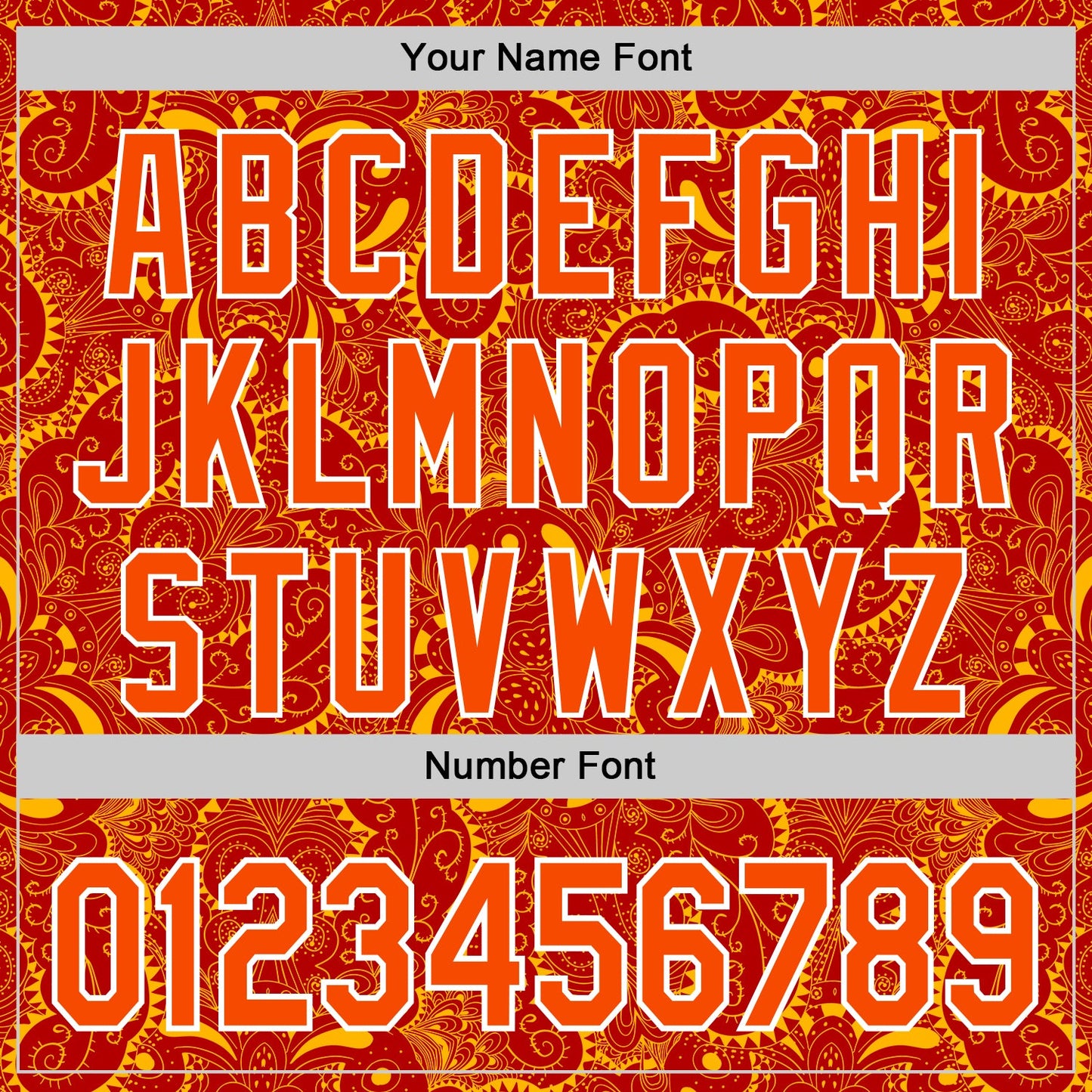 Custom Red Orange Gold-White 3D Pattern Design Burner Costumes Paisley Authentic Baseball Jersey - Sky-Custom