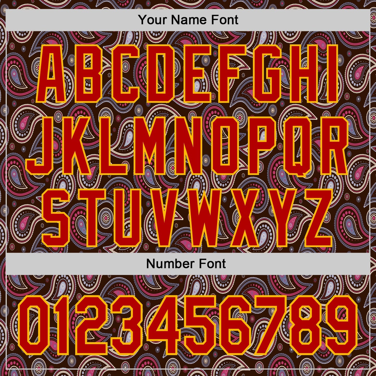 Custom Brown Red-Gold 3D Pattern Design Burner Costumes Paisley Bandana Authentic Baseball Jersey - Sky-Custom